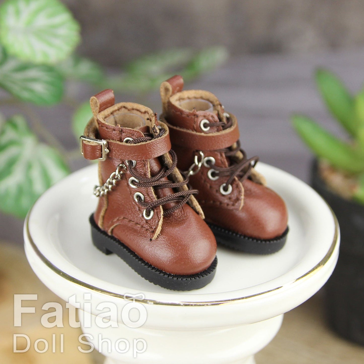 【Fatiao Doll Shop】扣帶鍊條靴 多色 / BJD 8分 Azone PNXS PNS ruruko Picconeemo D體 - 紀物書館+JiWu Bookstore