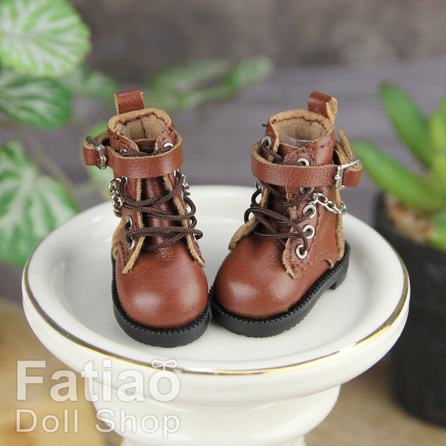 【Fatiao Doll Shop】扣帶鍊條靴 多色 / BJD 8分 Azone PNXS PNS ruruko Picconeemo D體 - 紀物書館+JiWu Bookstore