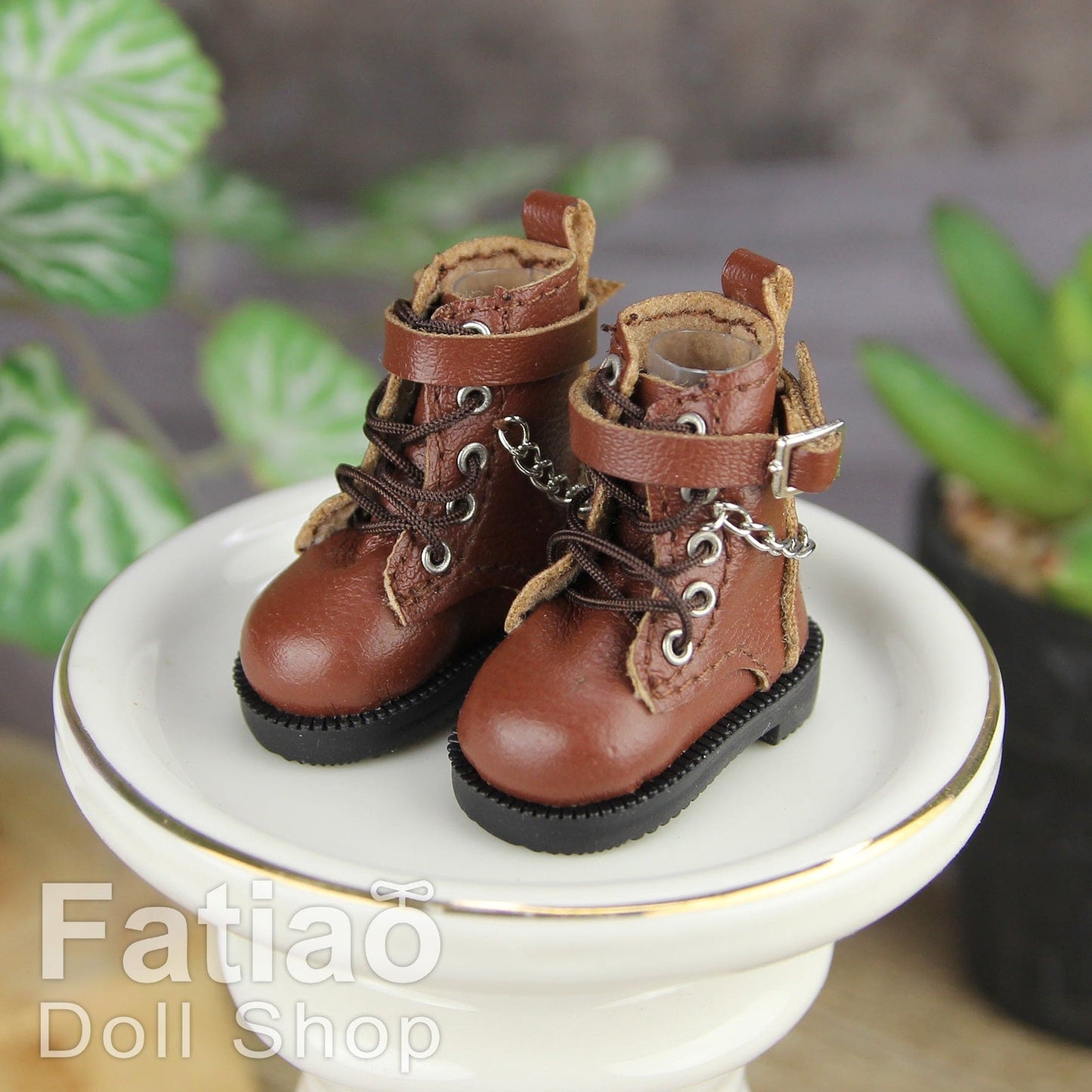 【Fatiao Doll Shop】扣帶鍊條靴 多色 / BJD 8分 Azone PNXS PNS ruruko Picconeemo D體 - 紀物書館+JiWu Bookstore