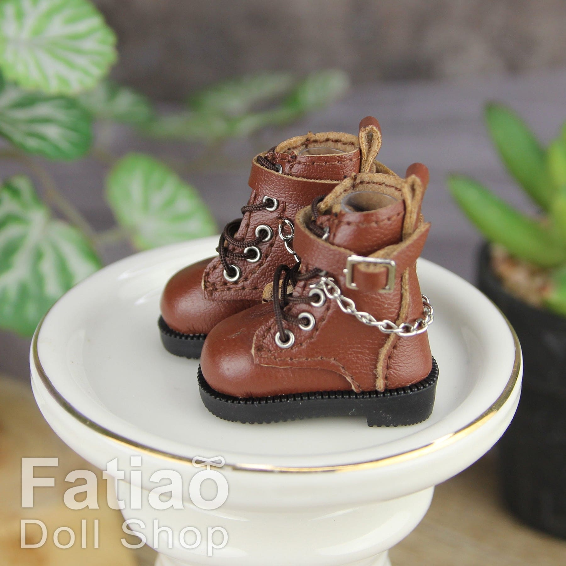 【Fatiao Doll Shop】扣帶鍊條靴 多色 / BJD 8分 Azone PNXS PNS ruruko Picconeemo D體 - 紀物書館+JiWu Bookstore