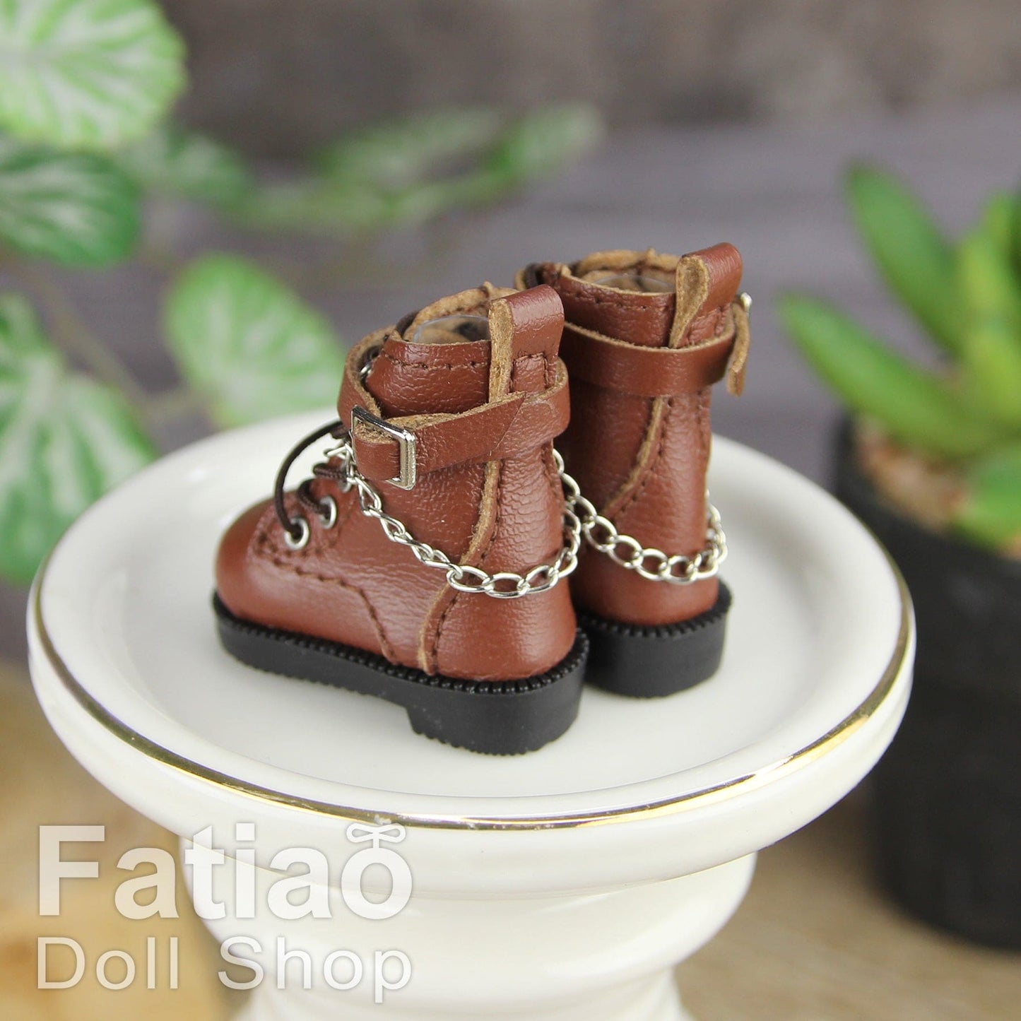 【Fatiao Doll Shop】扣帶鍊條靴 多色 / BJD 8分 Azone PNXS PNS ruruko Picconeemo D體 - 紀物書館+JiWu Bookstore