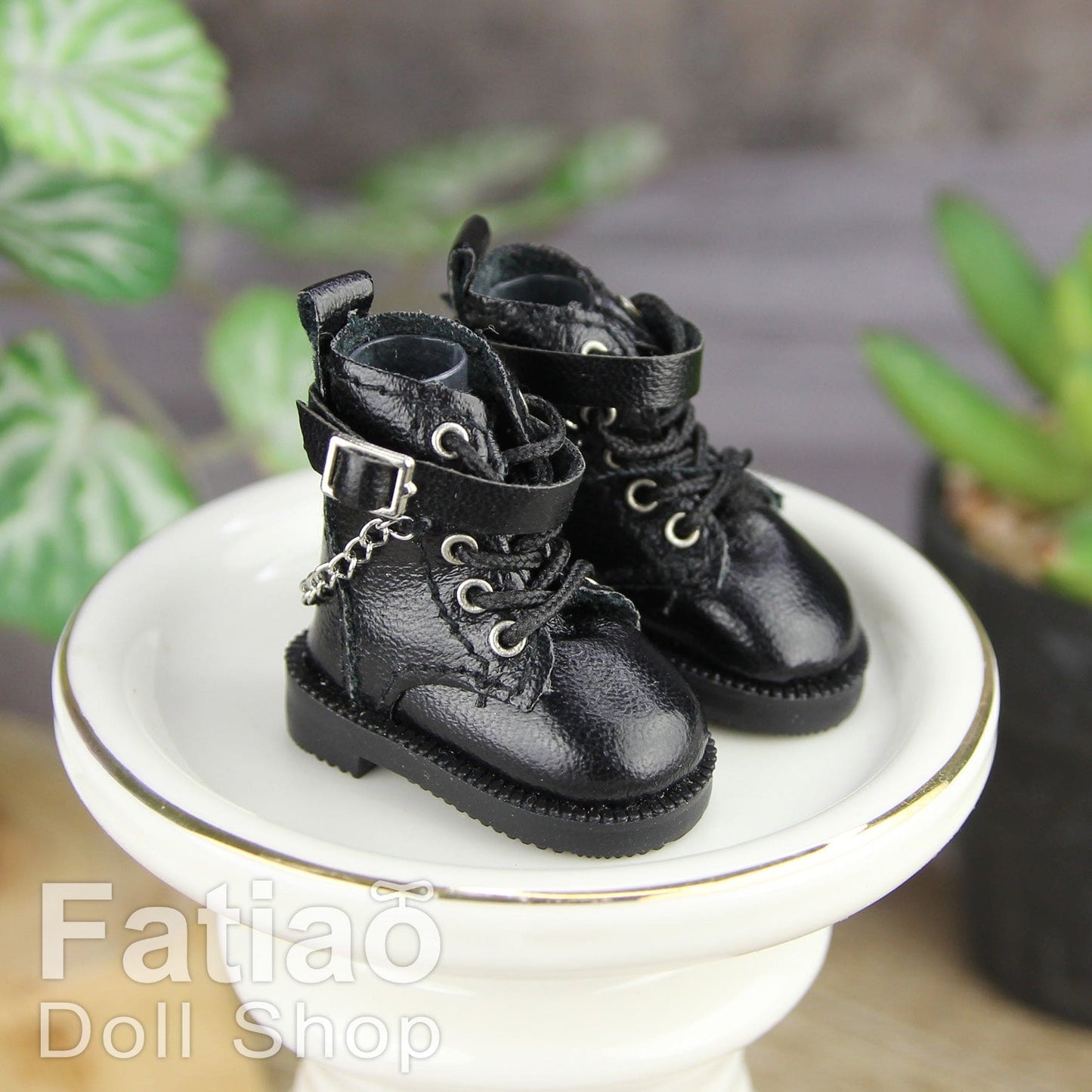 【Fatiao Doll Shop】扣帶鍊條靴 多色 / BJD 8分 Azone PNXS PNS ruruko Picconeemo D體 - 紀物書館+JiWu Bookstore