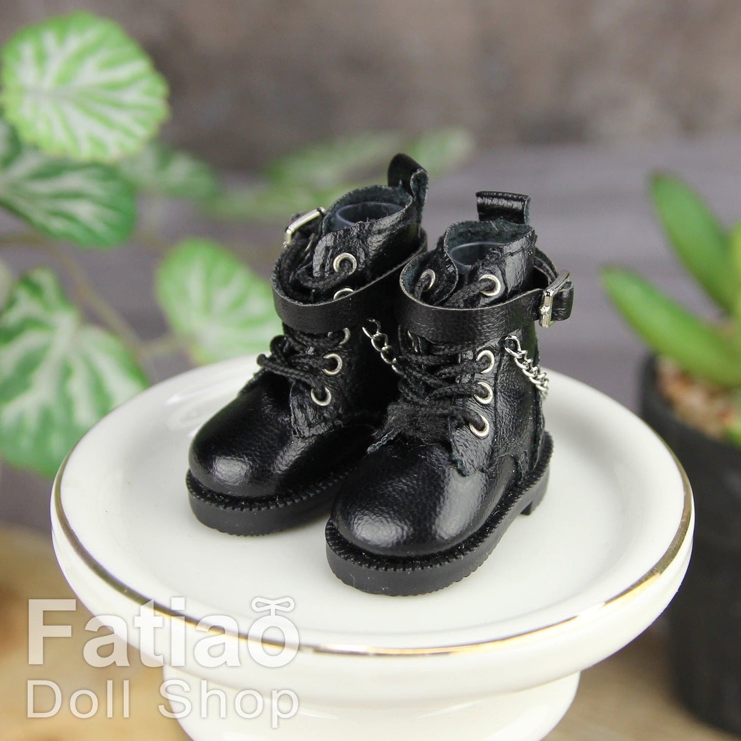 【Fatiao Doll Shop】扣帶鍊條靴 多色 / BJD 8分 Azone PNXS PNS ruruko Picconeemo D體 - 紀物書館+JiWu Bookstore