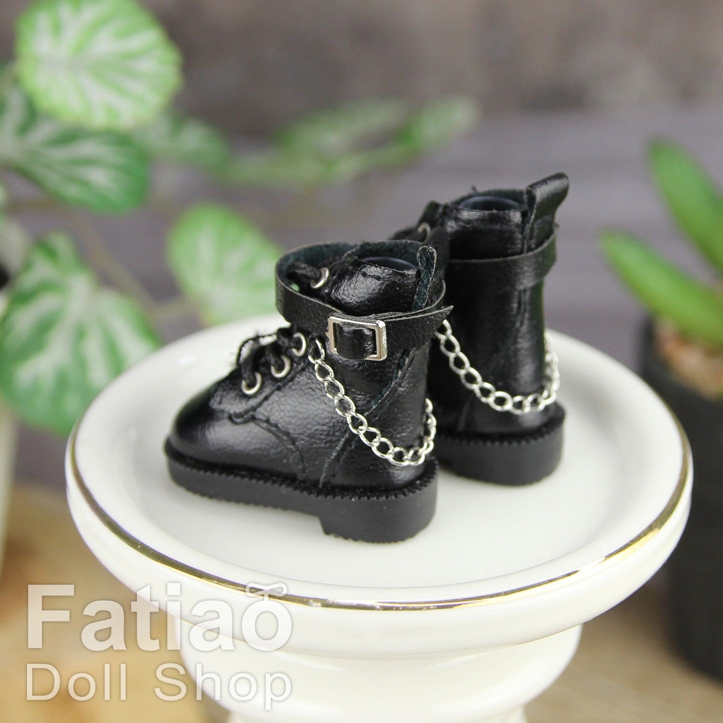 【Fatiao Doll Shop】扣帶鍊條靴 多色 / BJD 8分 Azone PNXS PNS ruruko Picconeemo D體 - 紀物書館+JiWu Bookstore