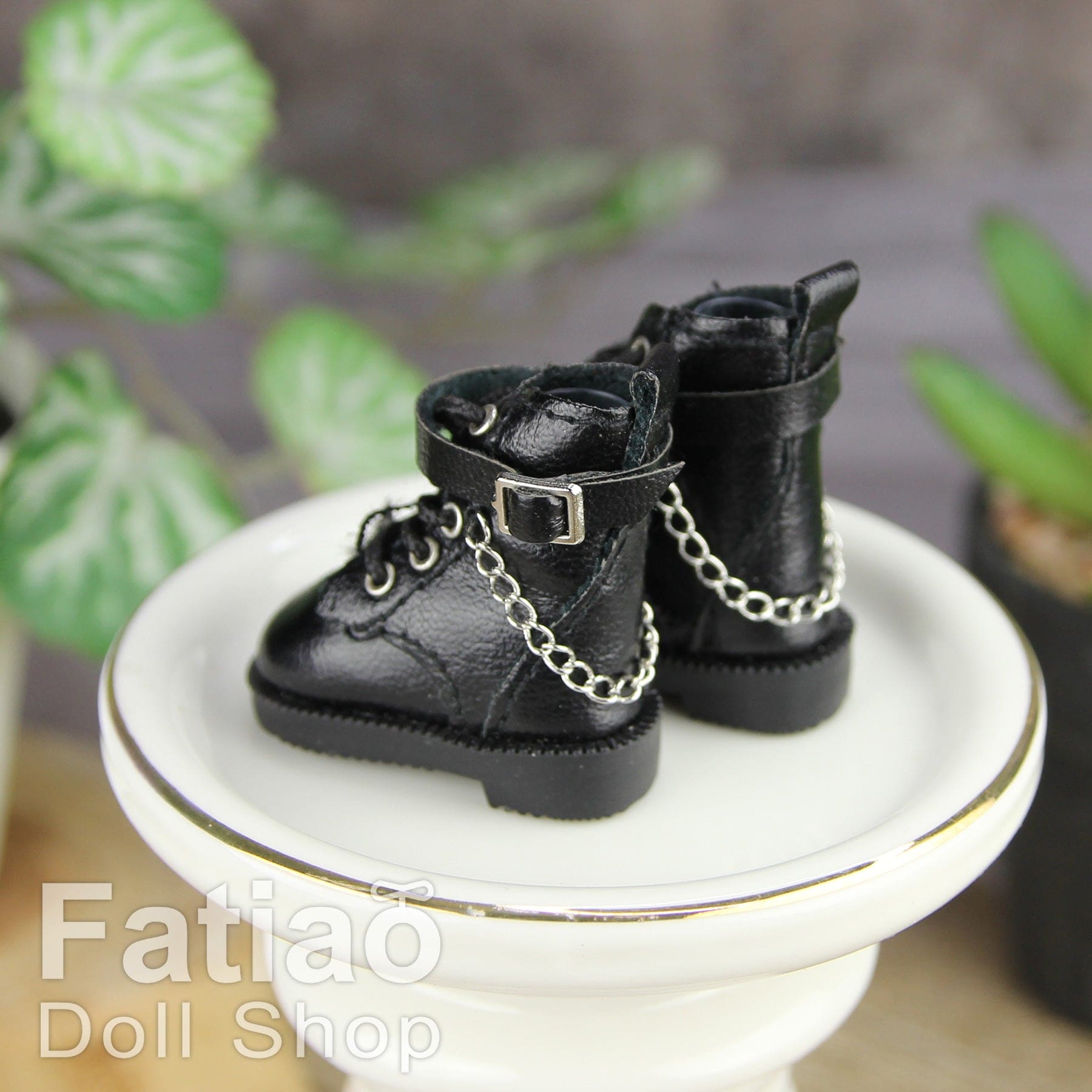 【Fatiao Doll Shop】扣帶鍊條靴 多色 / BJD 8分 Azone PNXS PNS ruruko Picconeemo D體 - 紀物書館+JiWu Bookstore