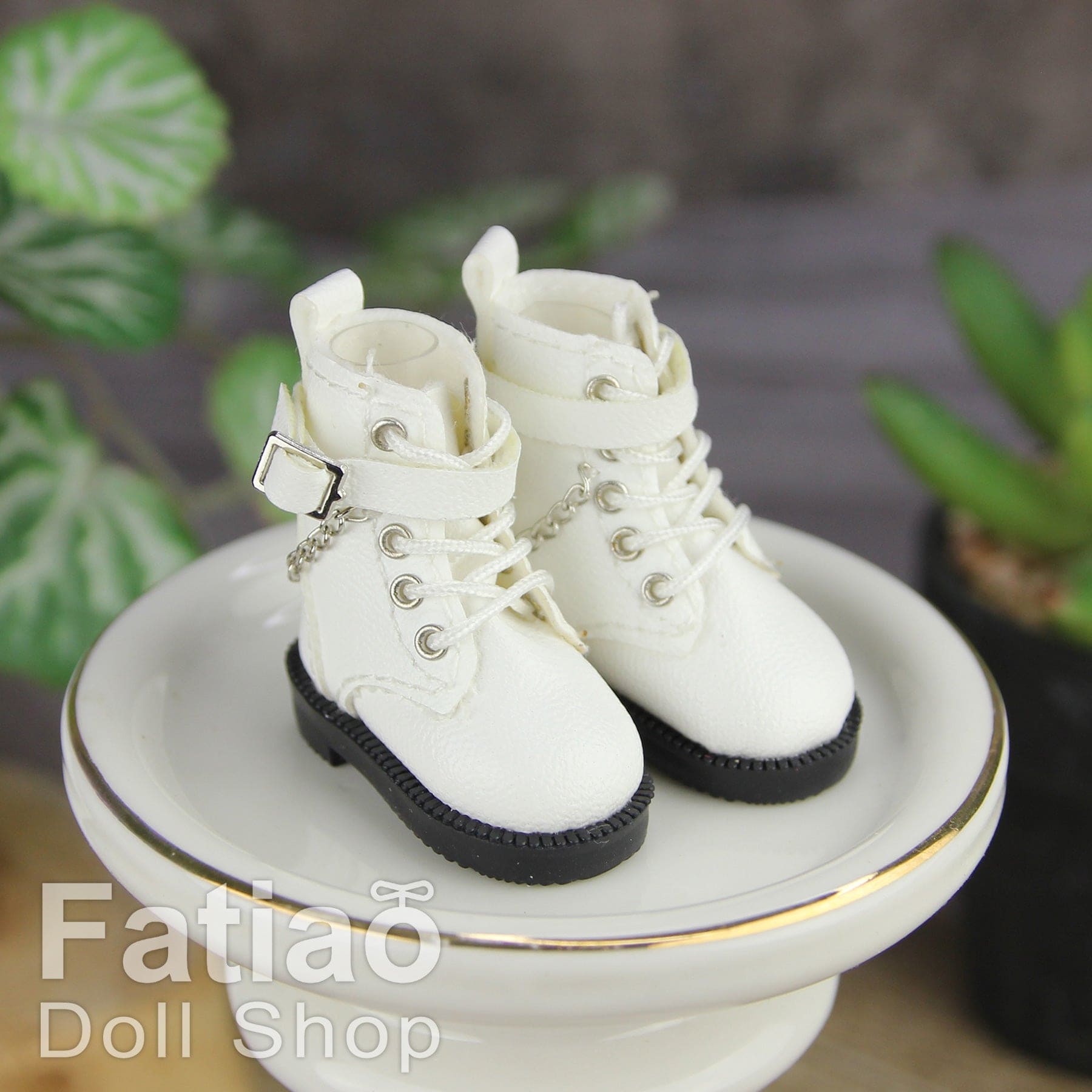 【Fatiao Doll Shop】扣帶鍊條靴 多色 / BJD 8分 Azone PNXS PNS ruruko Picconeemo D體 - 紀物書館+JiWu Bookstore