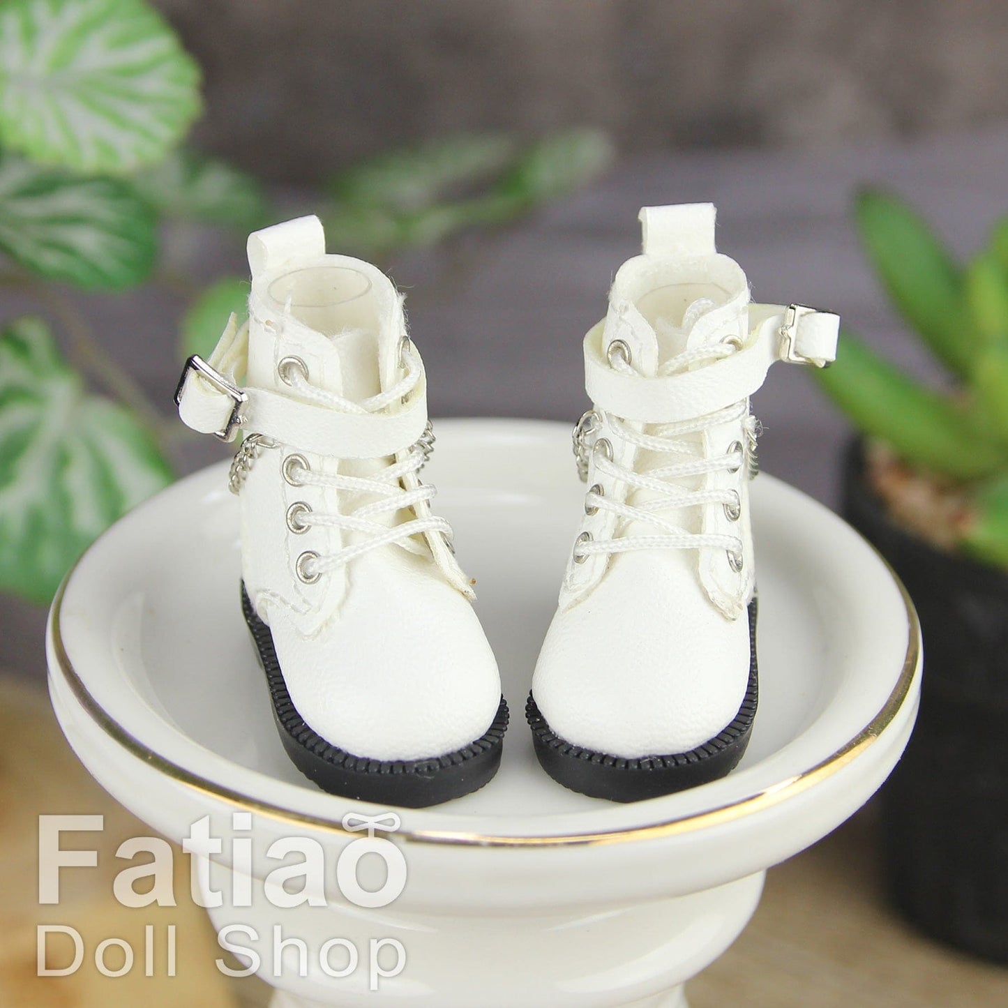 【Fatiao Doll Shop】扣帶鍊條靴 多色 / BJD 8分 Azone PNXS PNS ruruko Picconeemo D體 - 紀物書館+JiWu Bookstore