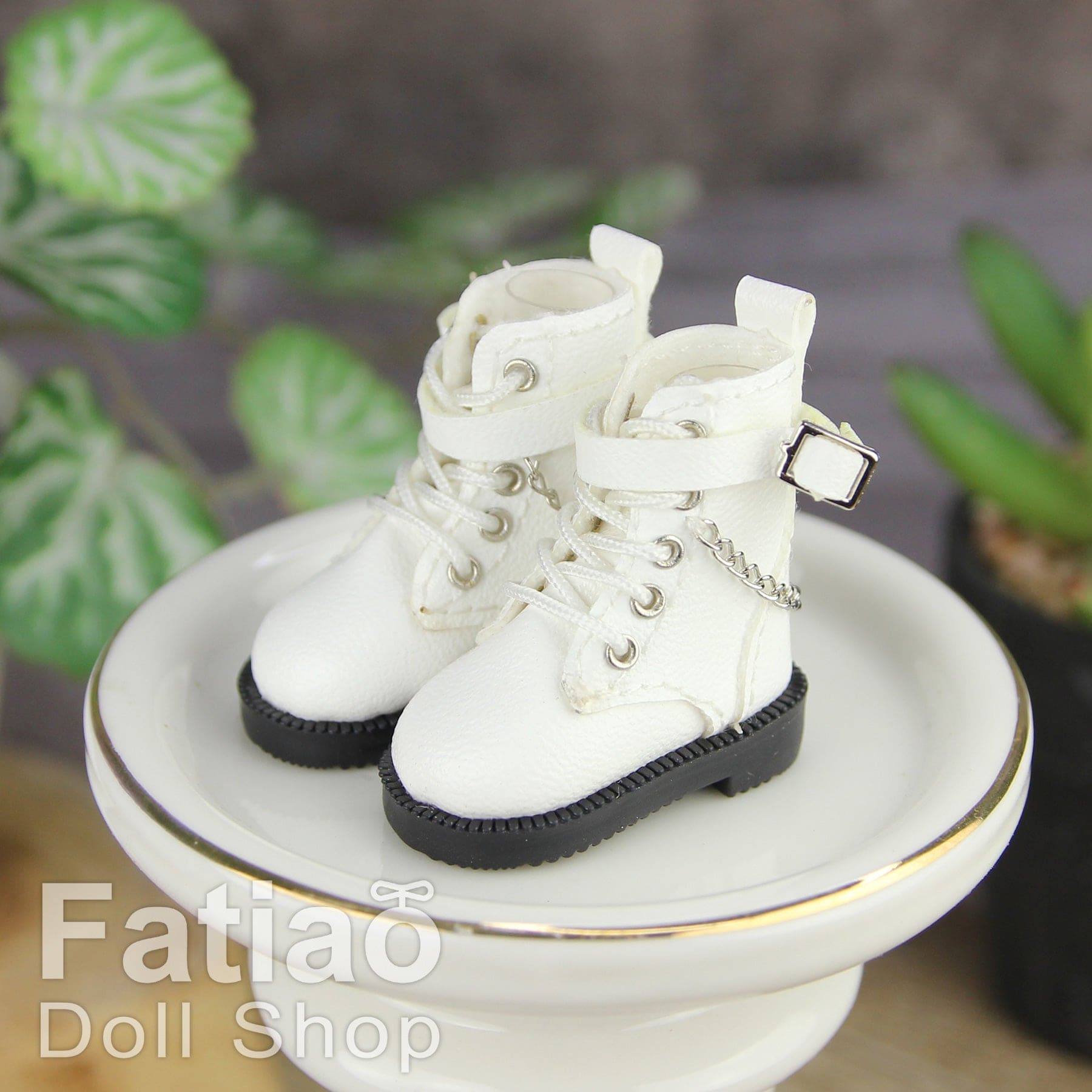 【Fatiao Doll Shop】扣帶鍊條靴 多色 / BJD 8分 Azone PNXS PNS ruruko Picconeemo D體 - 紀物書館+JiWu Bookstore