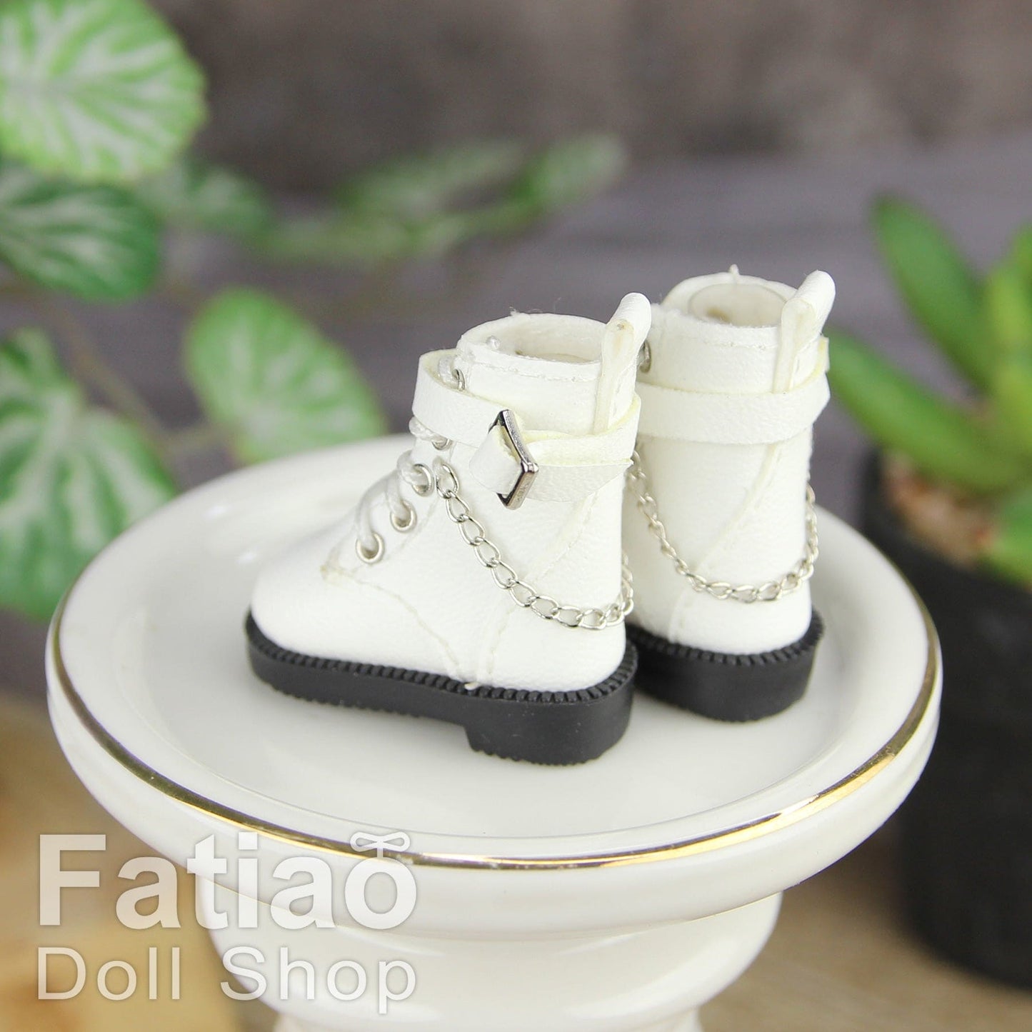 【Fatiao Doll Shop】扣帶鍊條靴 多色 / BJD 8分 Azone PNXS PNS ruruko Picconeemo D體 - 紀物書館+JiWu Bookstore