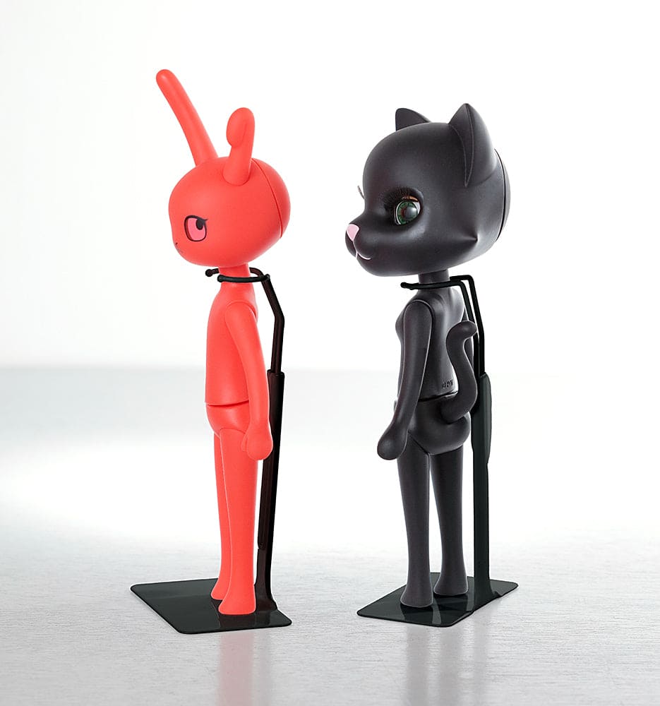 【PetWORKs】日本卓上開発 伸縮金屬立架 支架 黑 / momoko 六分之一男子圖鑑 AZONE Obitsu - 紀物書館+JiWu Bookstore