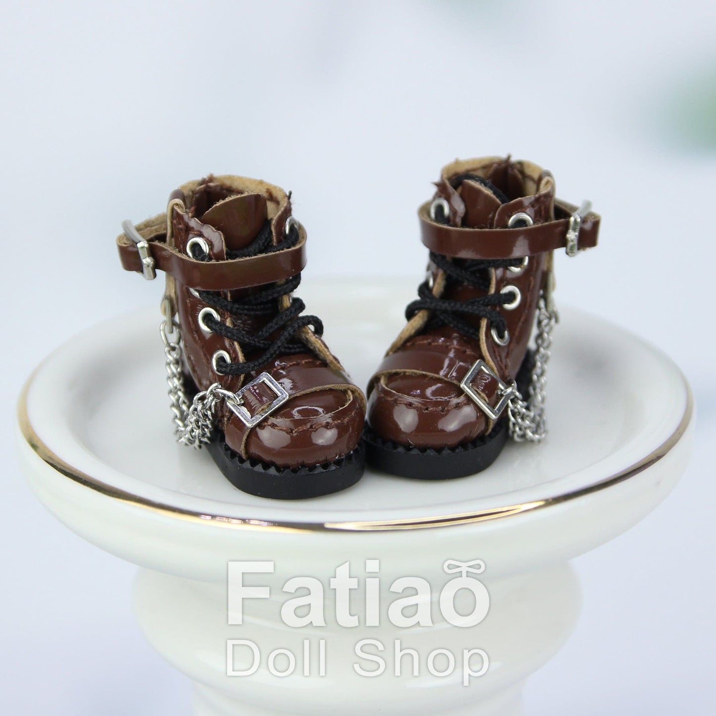 【Fatiao Doll Shop】Glossy chain boots multi-color / OB11 NeoBlythe medium cloth flower pond