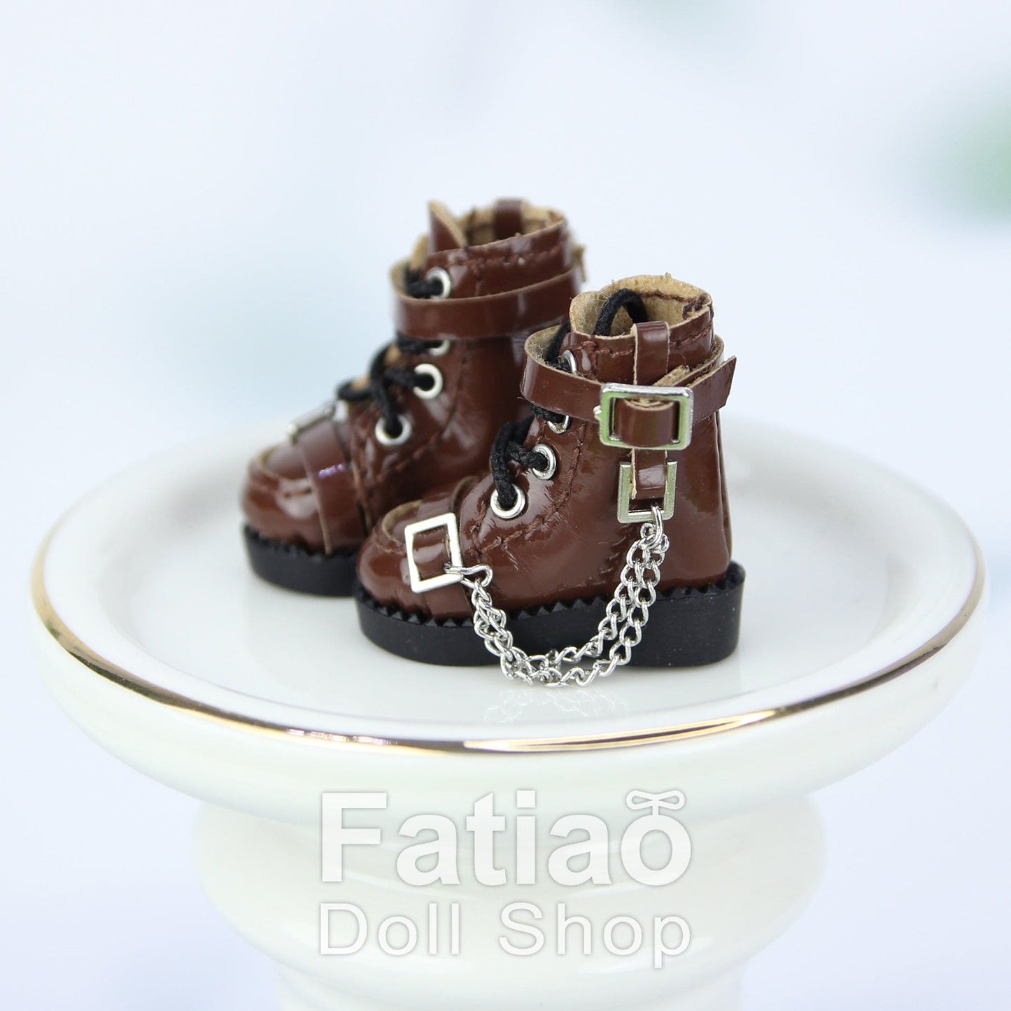 【Fatiao Doll Shop】Glossy chain boots multi-color / OB11 NeoBlythe medium cloth flower pond