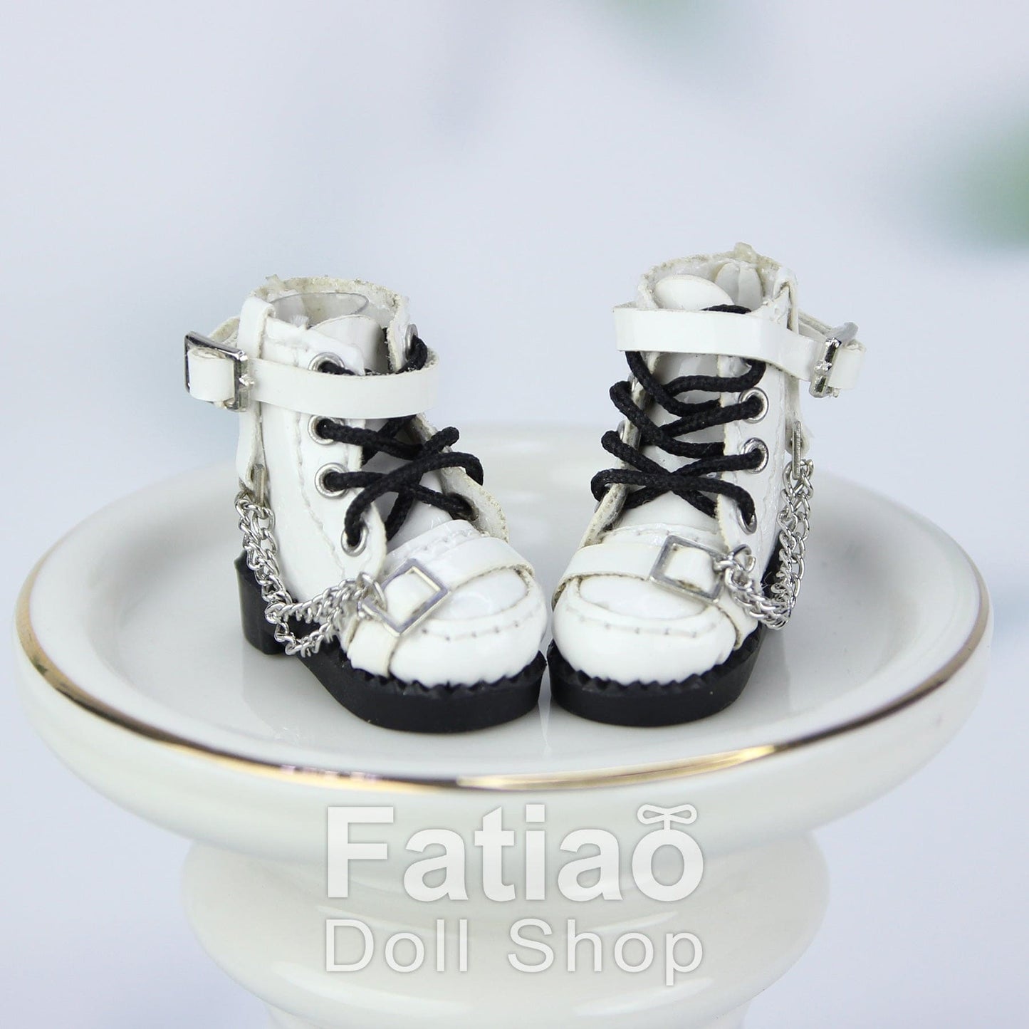 【Fatiao Doll Shop】亮面鍊條長靴 多色 / OB11 NeoBlythe 中布 花池