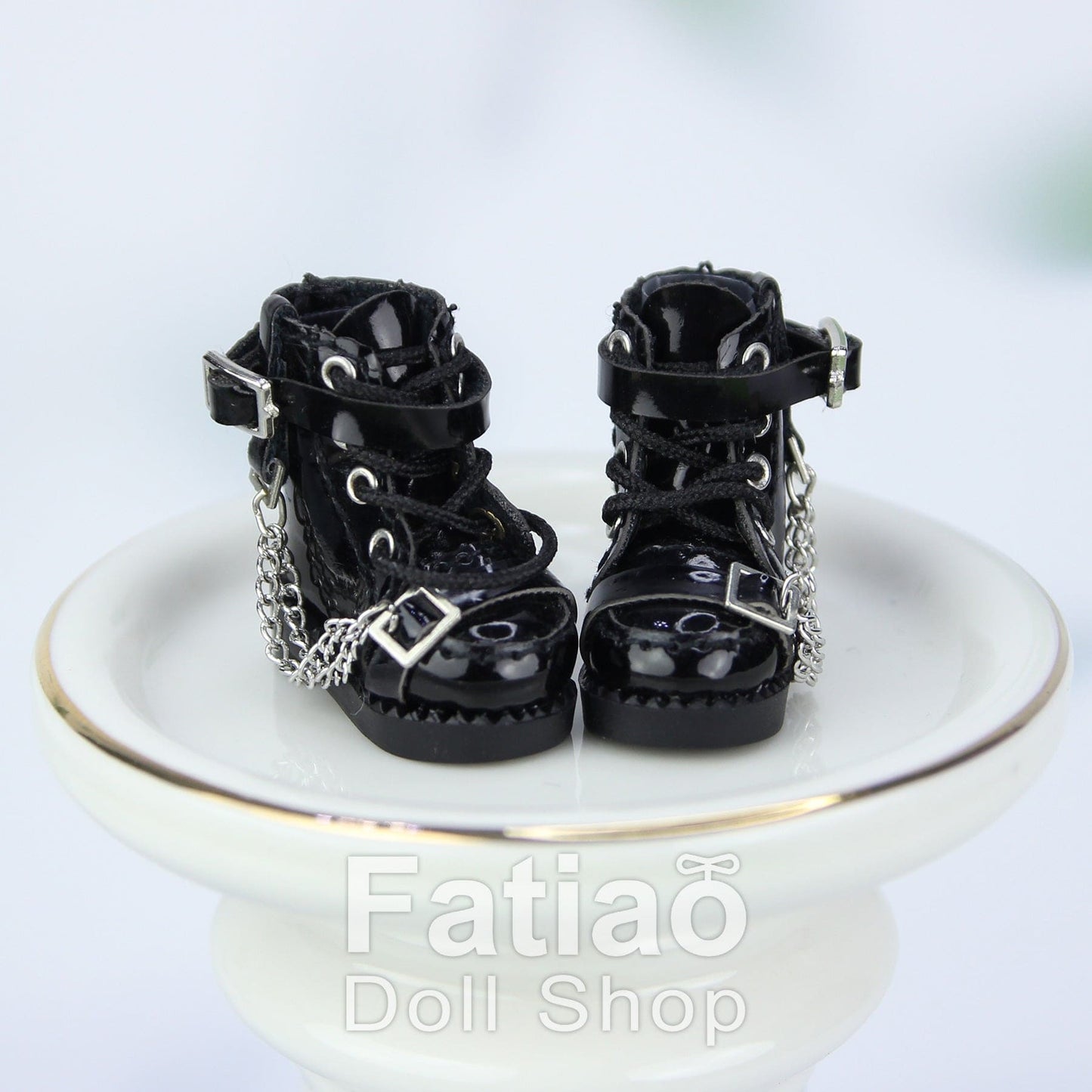 【Fatiao Doll Shop】Glossy chain boots multi-color / OB11 NeoBlythe medium cloth flower pond