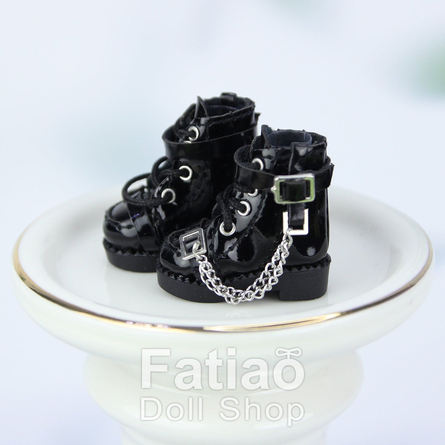 【Fatiao Doll Shop】Glossy chain boots multi-color / OB11 NeoBlythe medium cloth flower pond