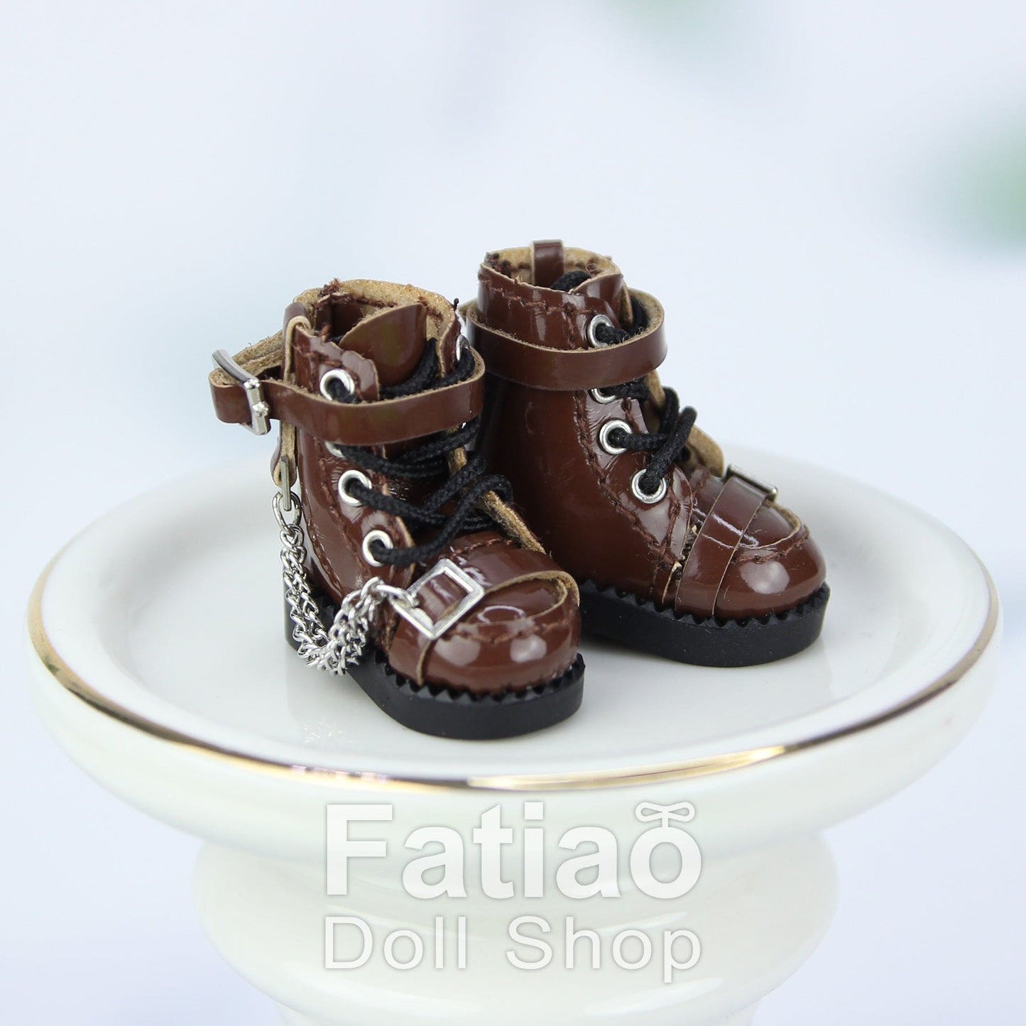 【Fatiao Doll Shop】亮面鍊條長靴 多色 / OB11 NeoBlythe 中布 花池