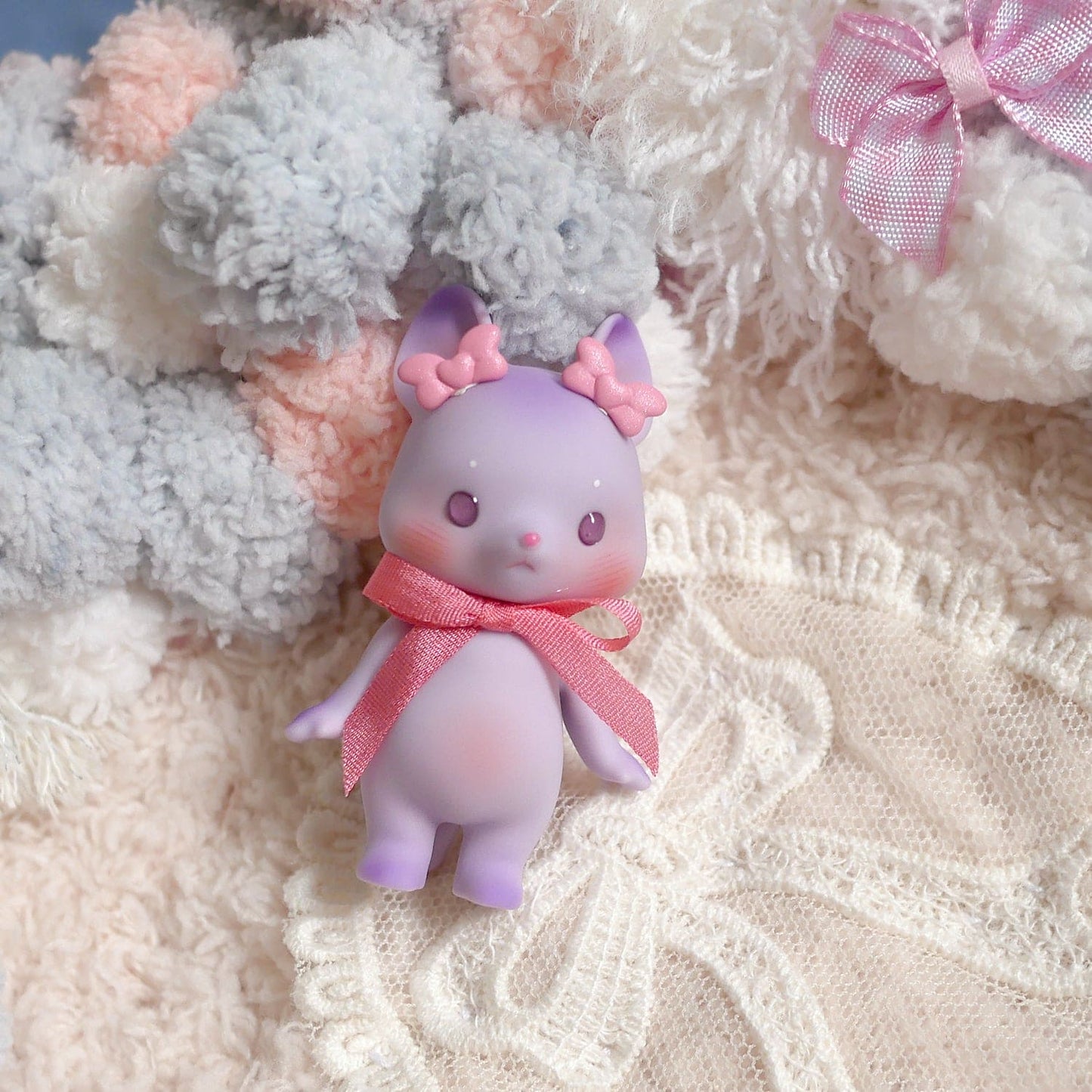 【Dear My Lady】Double love bow small multi-color/Cocoriang hnest little pet Honey Bear