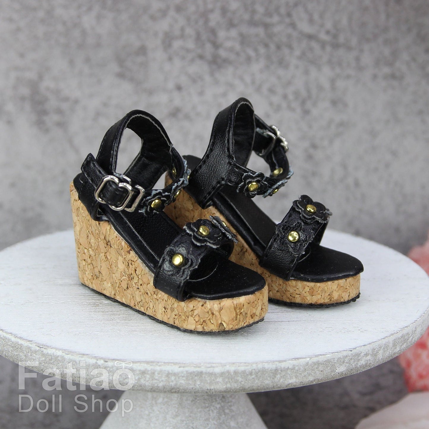 【Fatiao Doll Shop】雕花楔型涼鞋 C6 / BJD 4分 MSD - 紀物書館+JiWu Bookstore