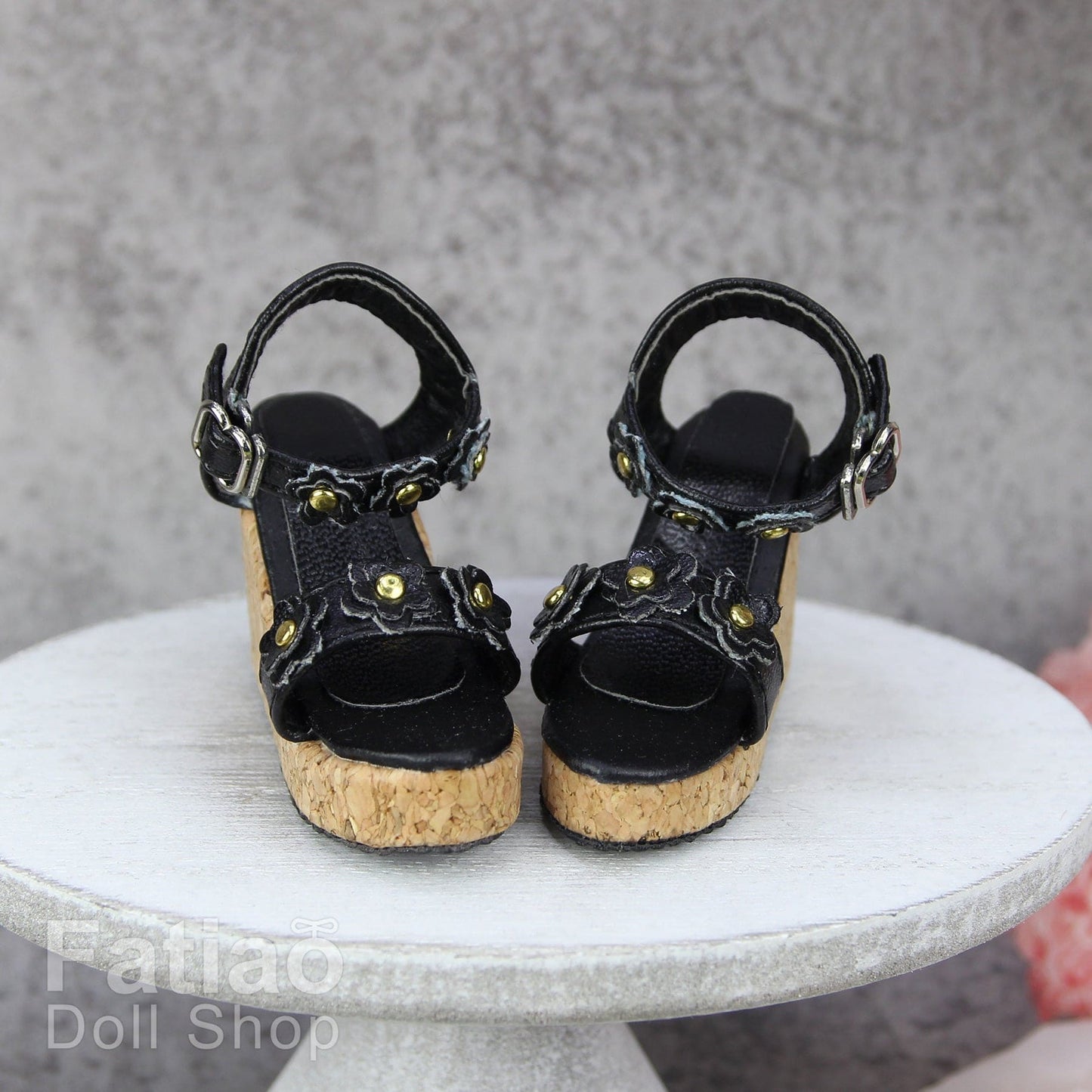 【Fatiao Doll Shop】雕花楔型涼鞋 C6 / BJD 4分 MSD - 紀物書館+JiWu Bookstore