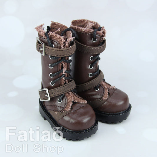 【Fatiao Doll Shop】S42 raw edge buckle boots multi-color/BJD 4 points MSD