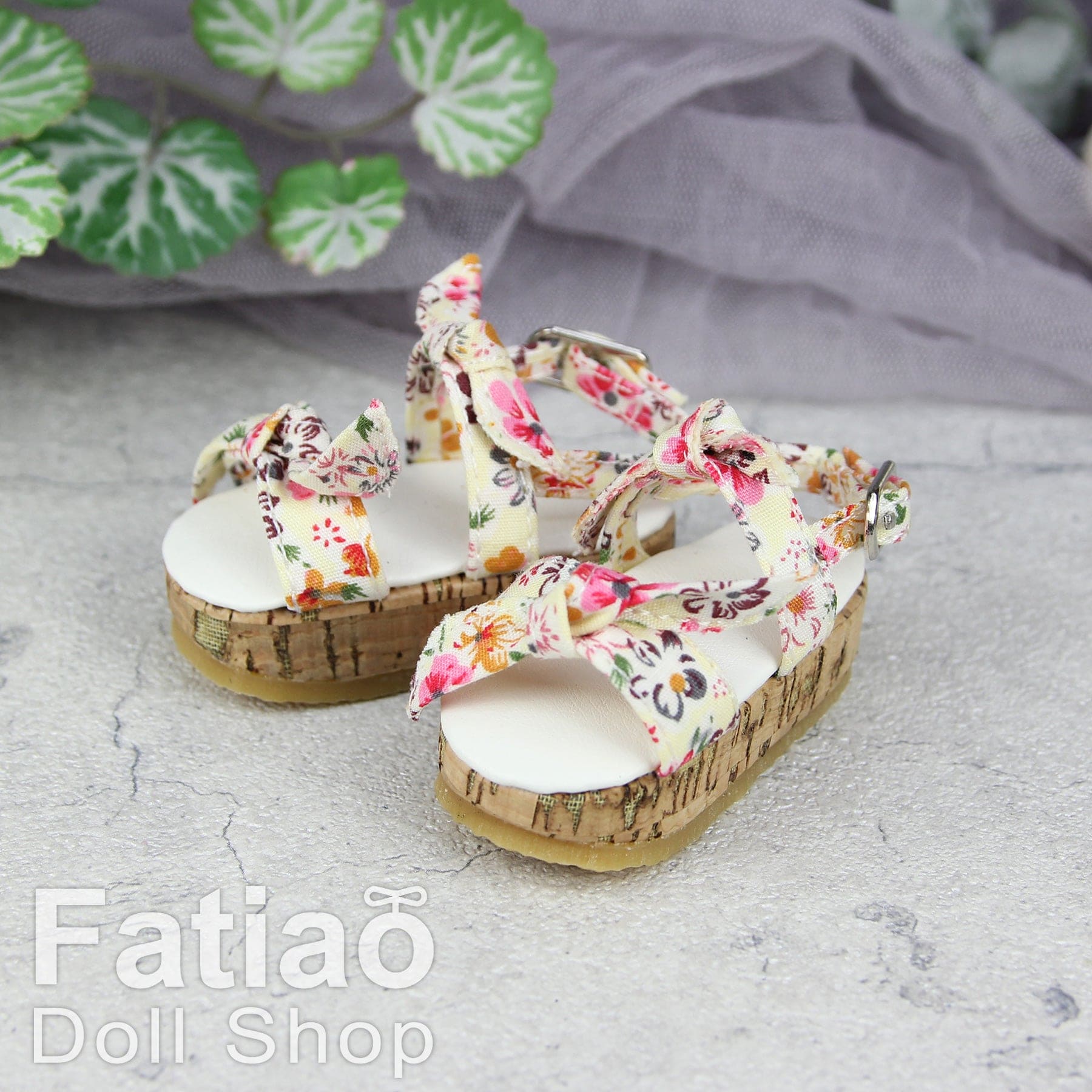 【Fatiao Doll Shop】厚底碎花涼鞋 S63 多色 / BJD 4分 MSD MDD AngelPhilia - 紀物書館+JiWu Bookstore