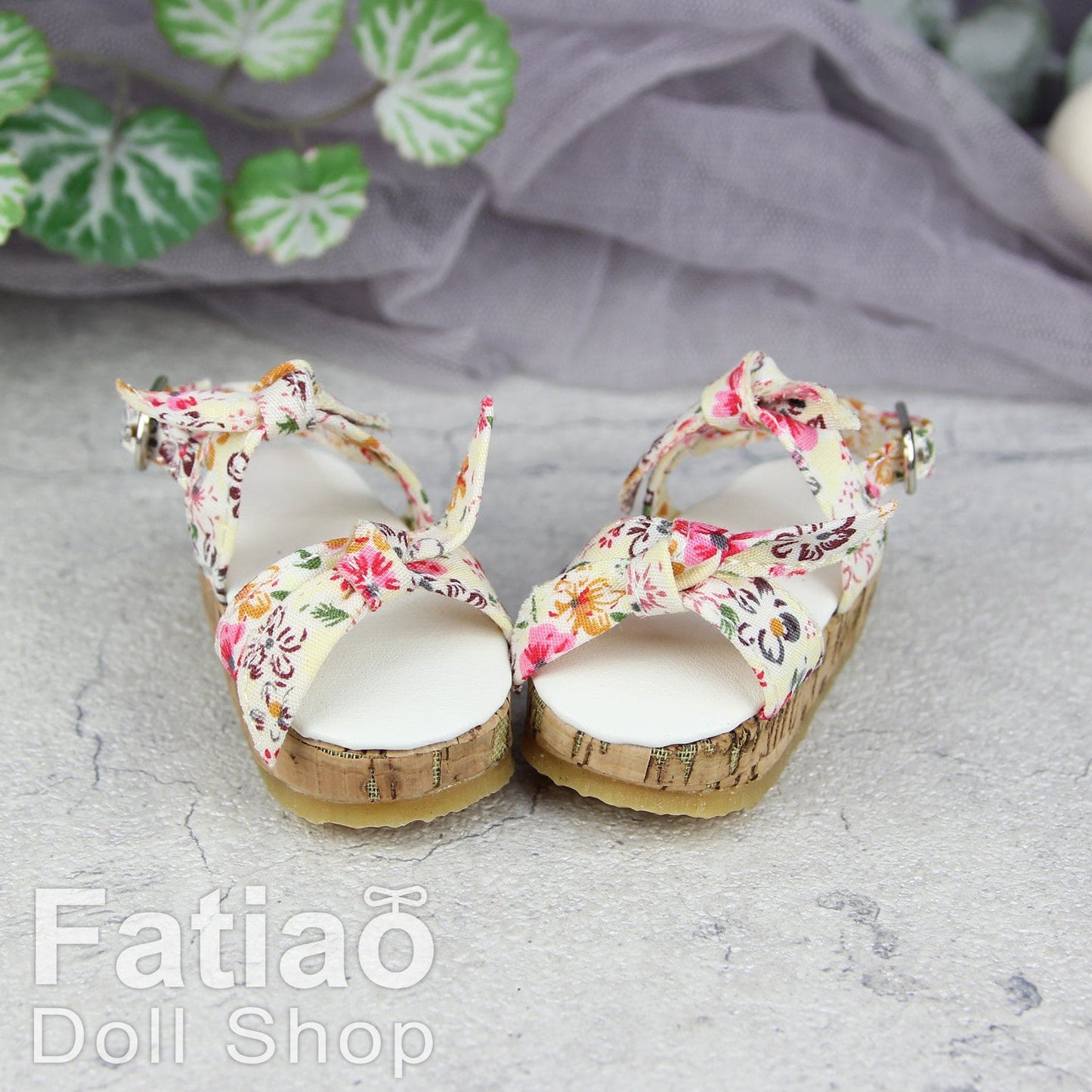 【Fatiao Doll Shop】厚底碎花涼鞋 S63 多色 / BJD 4分 MSD MDD AngelPhilia - 紀物書館+JiWu Bookstore