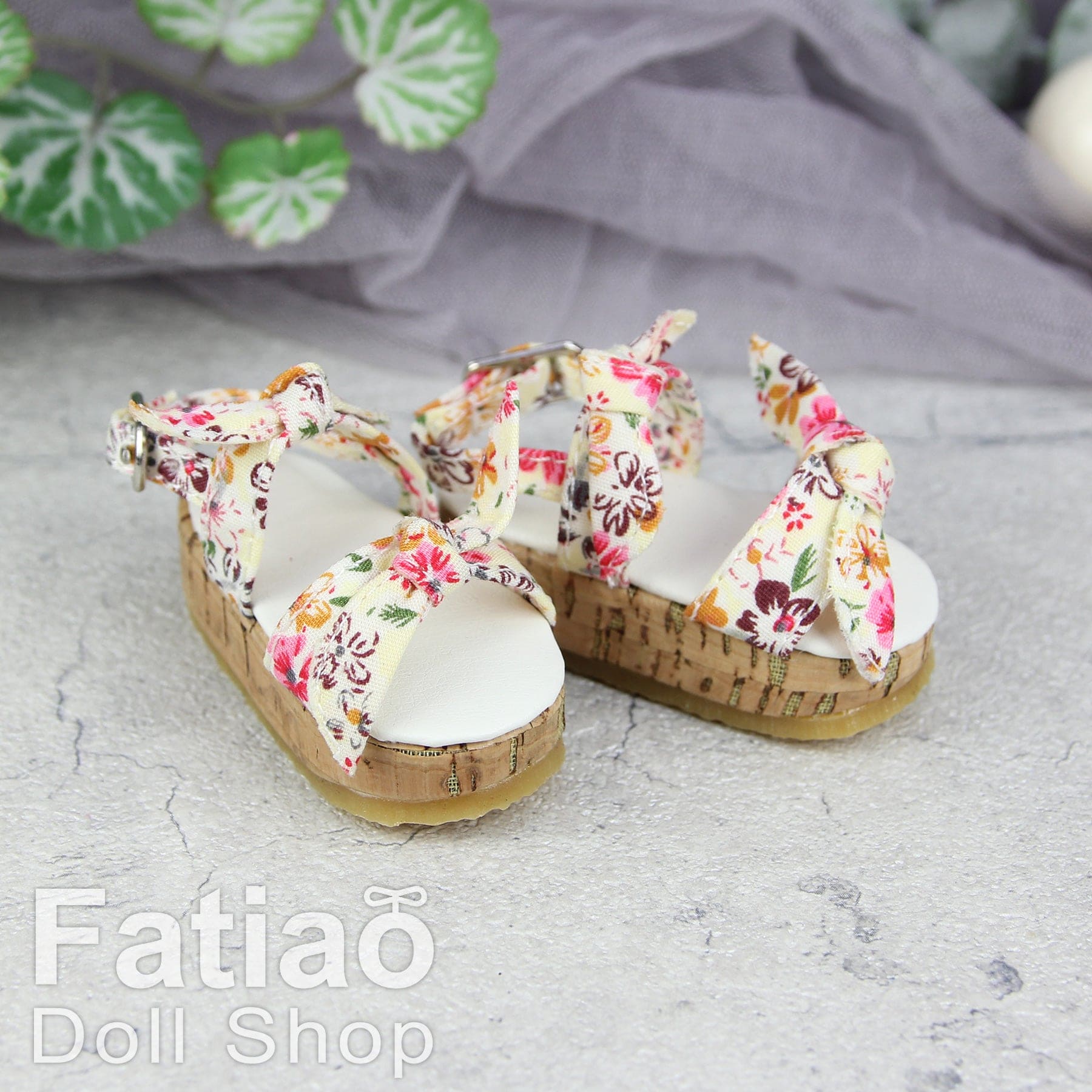 【Fatiao Doll Shop】厚底碎花涼鞋 S63 多色 / BJD 4分 MSD MDD AngelPhilia - 紀物書館+JiWu Bookstore