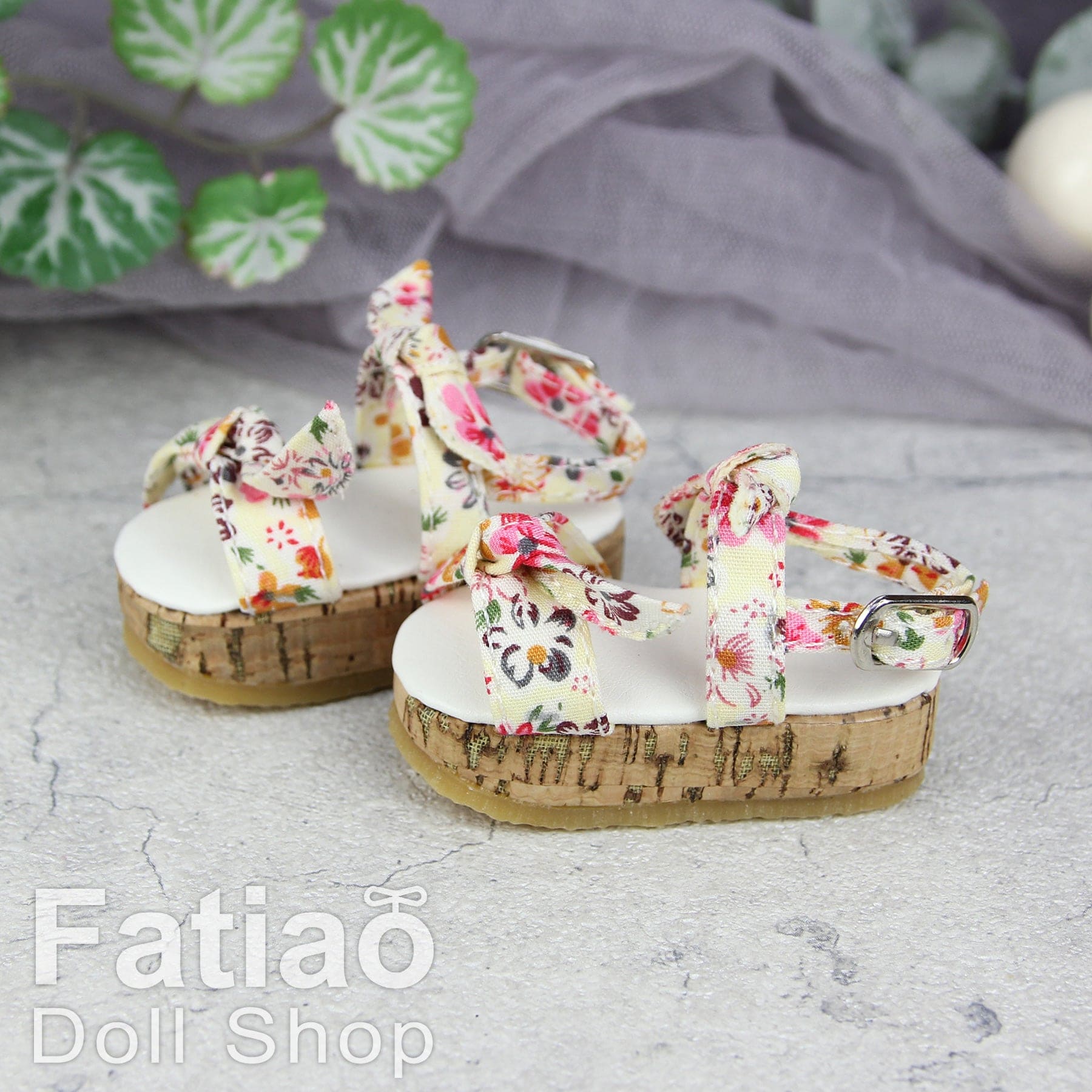 【Fatiao Doll Shop】厚底碎花涼鞋 S63 多色 / BJD 4分 MSD MDD AngelPhilia - 紀物書館+JiWu Bookstore