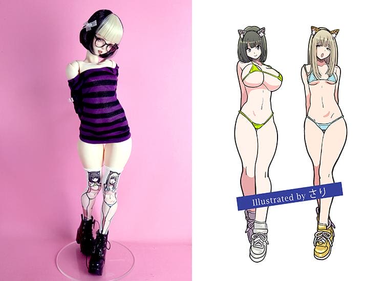 【Angel Philia】印花及膝襪 少女 / Angel Philia Dollfie Dream BJD 4分 - 紀物書館+JiWu Bookstore