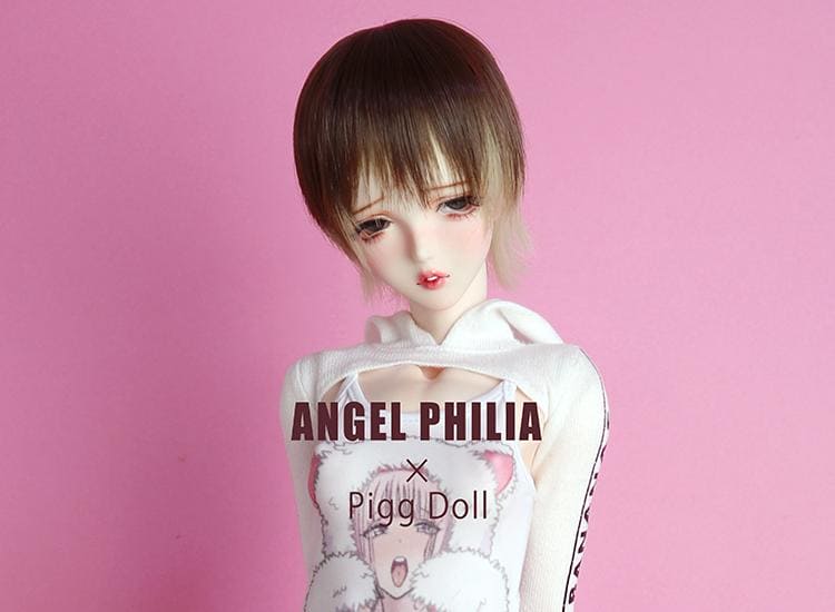 【Angel Philia】Pigg Doll 聯名款 假髮 6吋 短狼尾 - 紀物書館+JiWu Bookstore