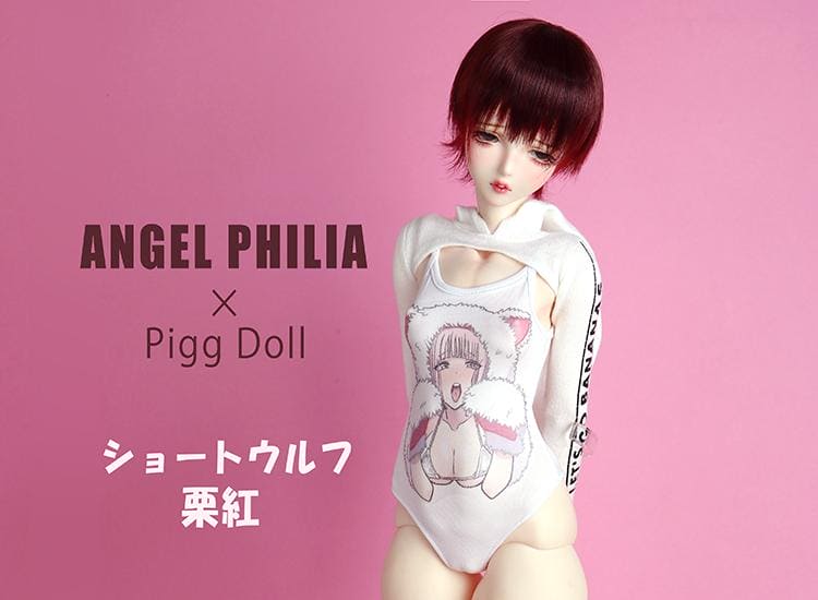 【Angel Philia】Pigg Doll 聯名款 假髮 6吋 短狼尾 - 紀物書館+JiWu Bookstore