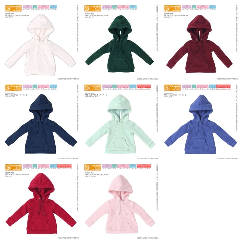 【AZONE】套頭連帽衫 多色 /  pureneemo ruruko OB22 OB24 momoko - 紀物書館+JiWu Bookstore