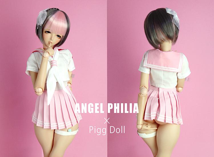 【Angel Philia】Pigg Doll 聯名款 假髮 6吋 辮子短鮑勃 - 紀物書館+JiWu Bookstore