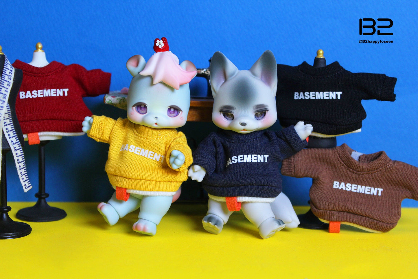 【魔販生工作室】B2 SHOP 假兩件上衣 多色 / 小寵 cocoriang kumukuku - 紀物書館+JiWu Bookstore