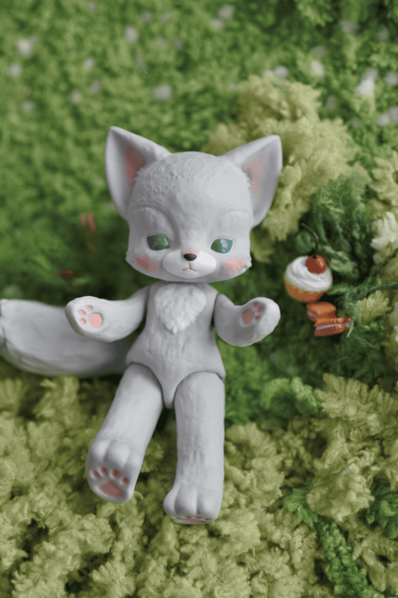 【GEPPETO FRIENDS】gfDolls little KKuming Fox 小狐狸 灰肌 / 現貨 - 紀物書館+JiWu Bookstore