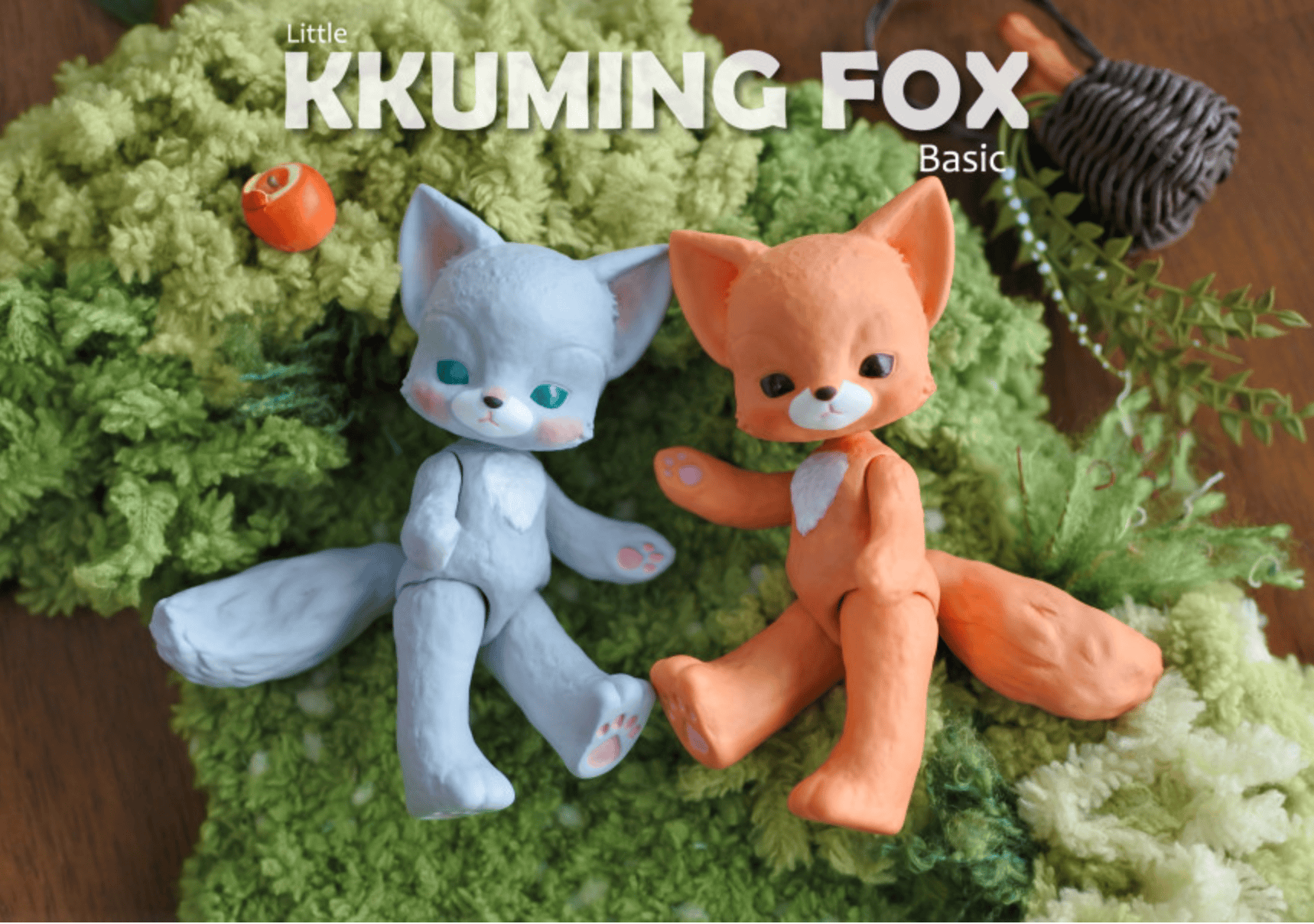 【GEPPETO FRIENDS】gfDolls little KKuming Fox 小狐狸 灰肌 / 現貨 - 紀物書館+JiWu Bookstore