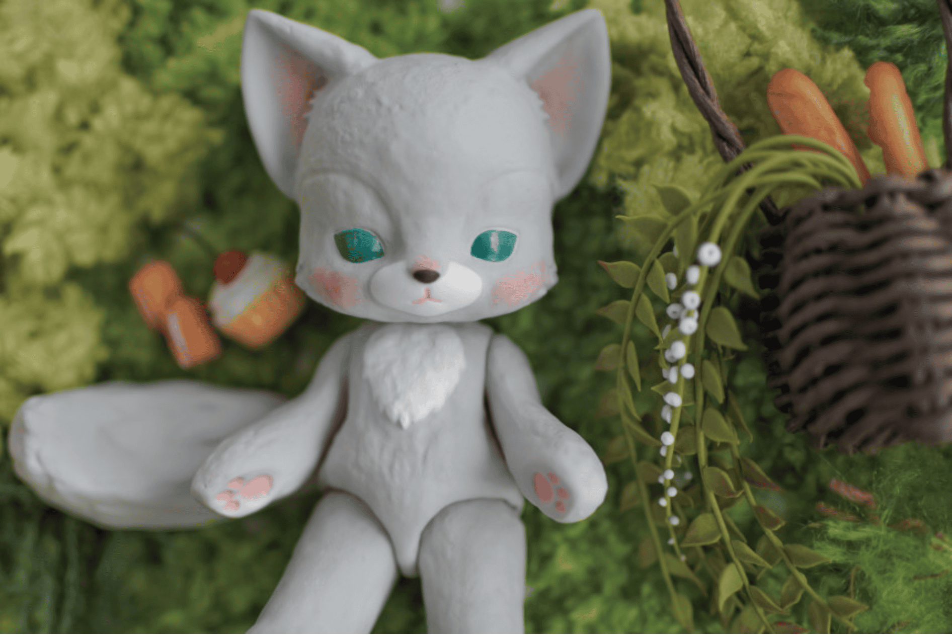 【GEPPETO FRIENDS】gfDolls little KKuming Fox 小狐狸 灰肌 / 現貨 - 紀物書館+JiWu Bookstore