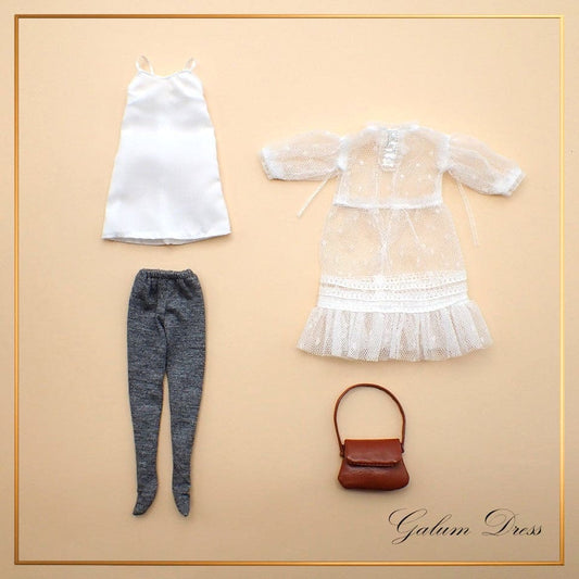 【Licca Castle】Galum Collection 5 點點網紗洋裝組 / 22cm Pureneemo OB22 ruruko