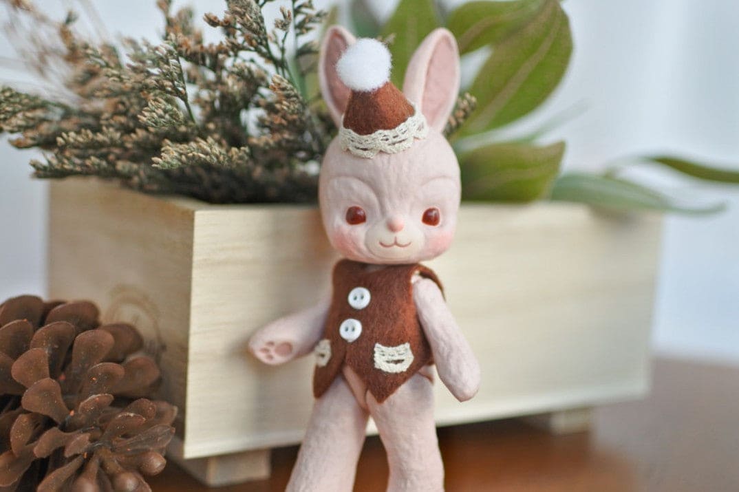 【GEPPETO FRIENDS】gfDolls little KKuming Bunny 小兔子 復古粉紅肌 / 現貨