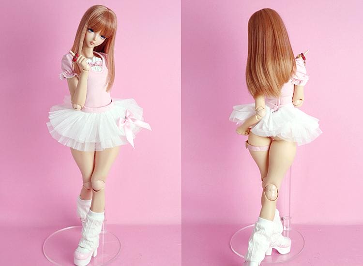 【Oshare Iikodo】Rose Esoteric Pink Princess Sleeve Top and Skirt Set/Angel Philia MDD BJD 4 points