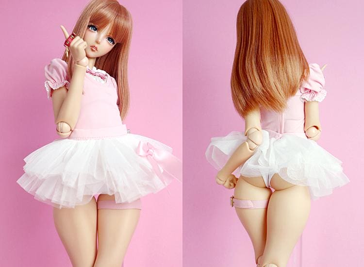 【Oshare Iikodo】Rose Esoteric Pink Princess Sleeve Top and Skirt Set/Angel Philia MDD BJD 4 points