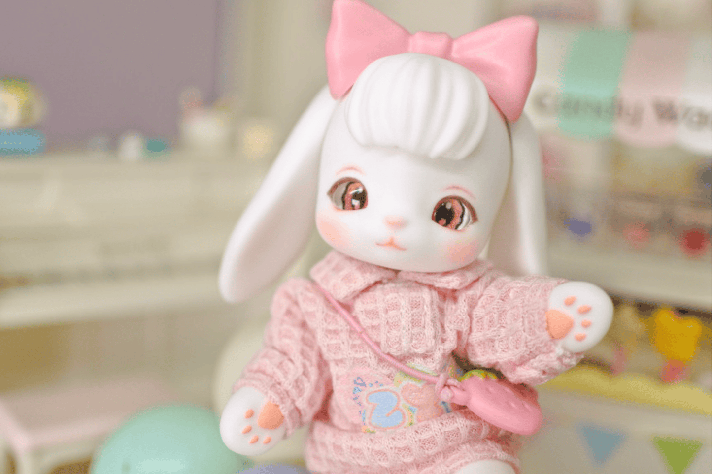 【GEPPETO FRIENDS】gfDolls リボン ピンク かぶりもの アクセサリー/在庫あり