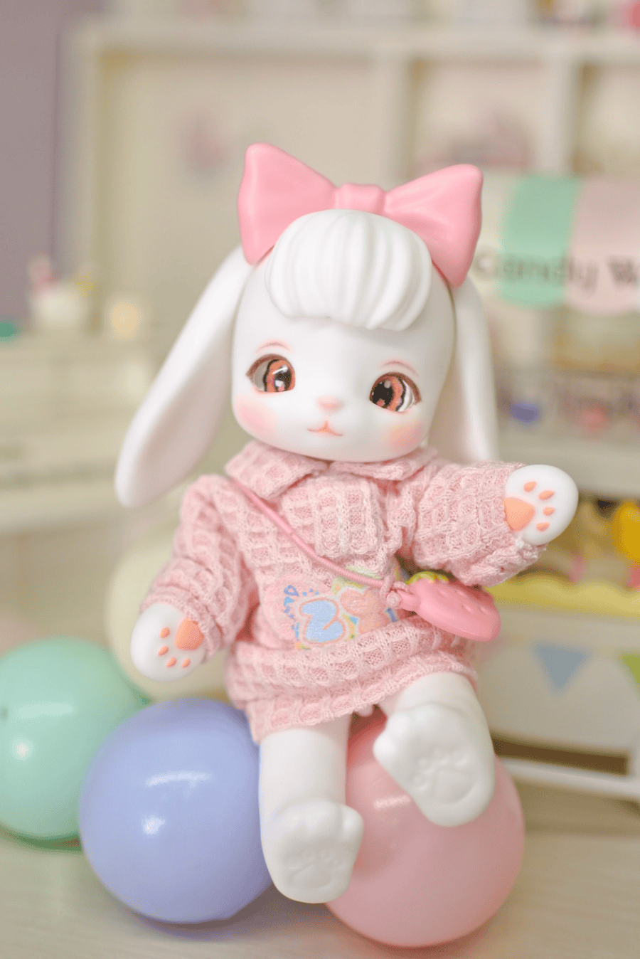 【GEPPETO FRIENDS】gfDolls リボン ピンク かぶりもの アクセサリー/在庫あり