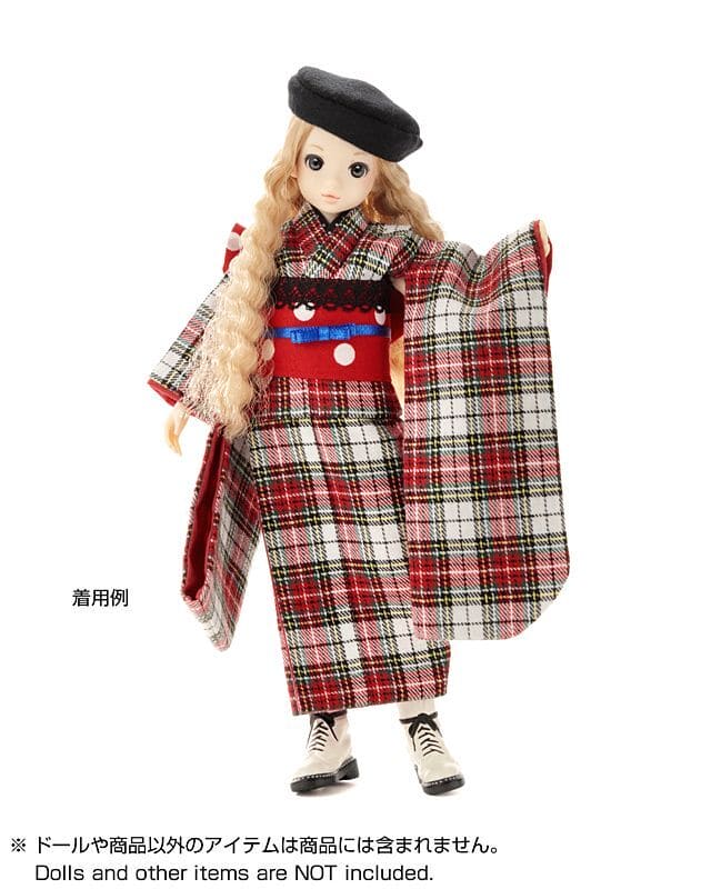 【PetWORKs】紅白格紋和服 / ruruko OB22 Pureneemo - 紀物書館+JiWu Bookstore