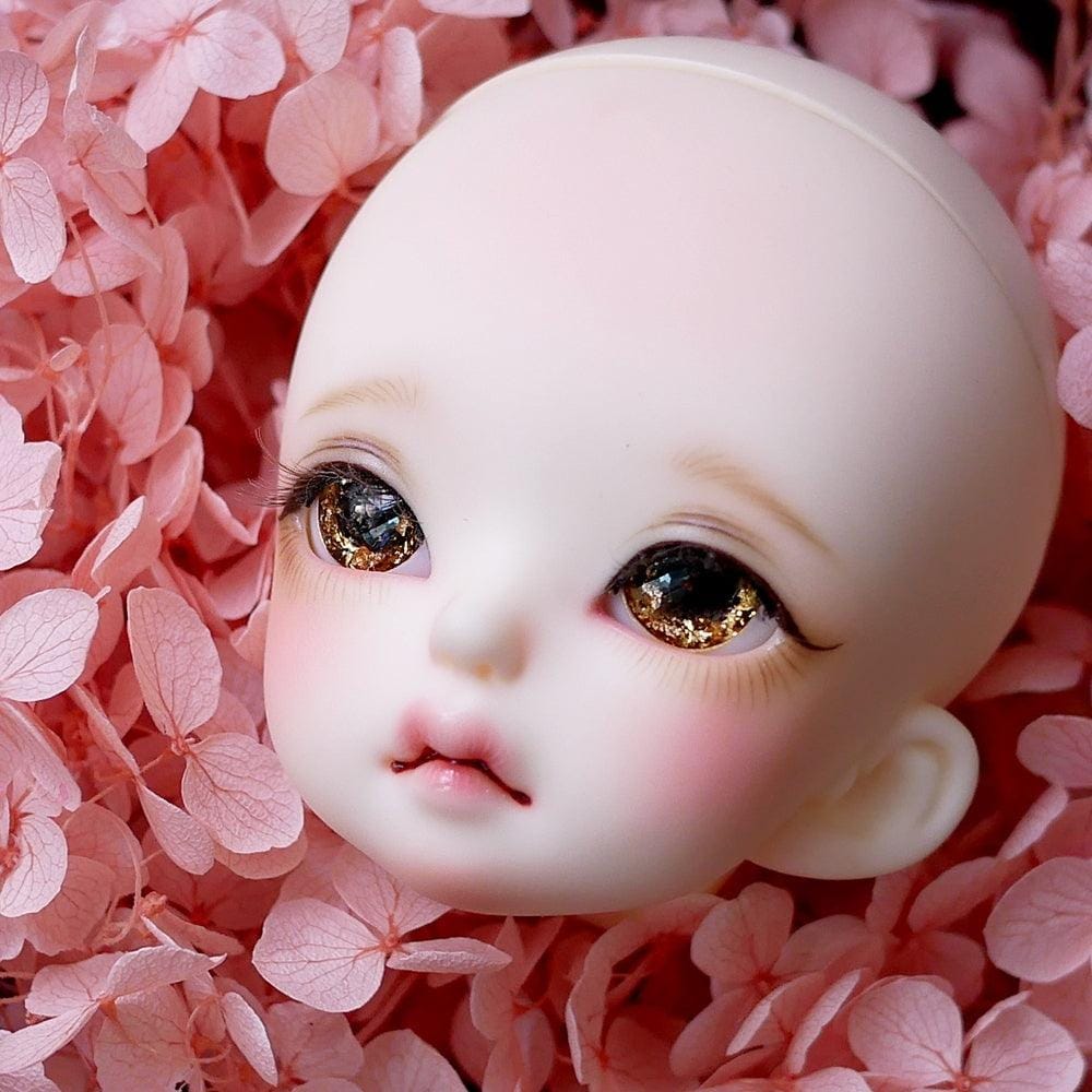 【Dear Lady】半樹脂閃眼 金色香檳（黑鑽瞳）/ mm BJD