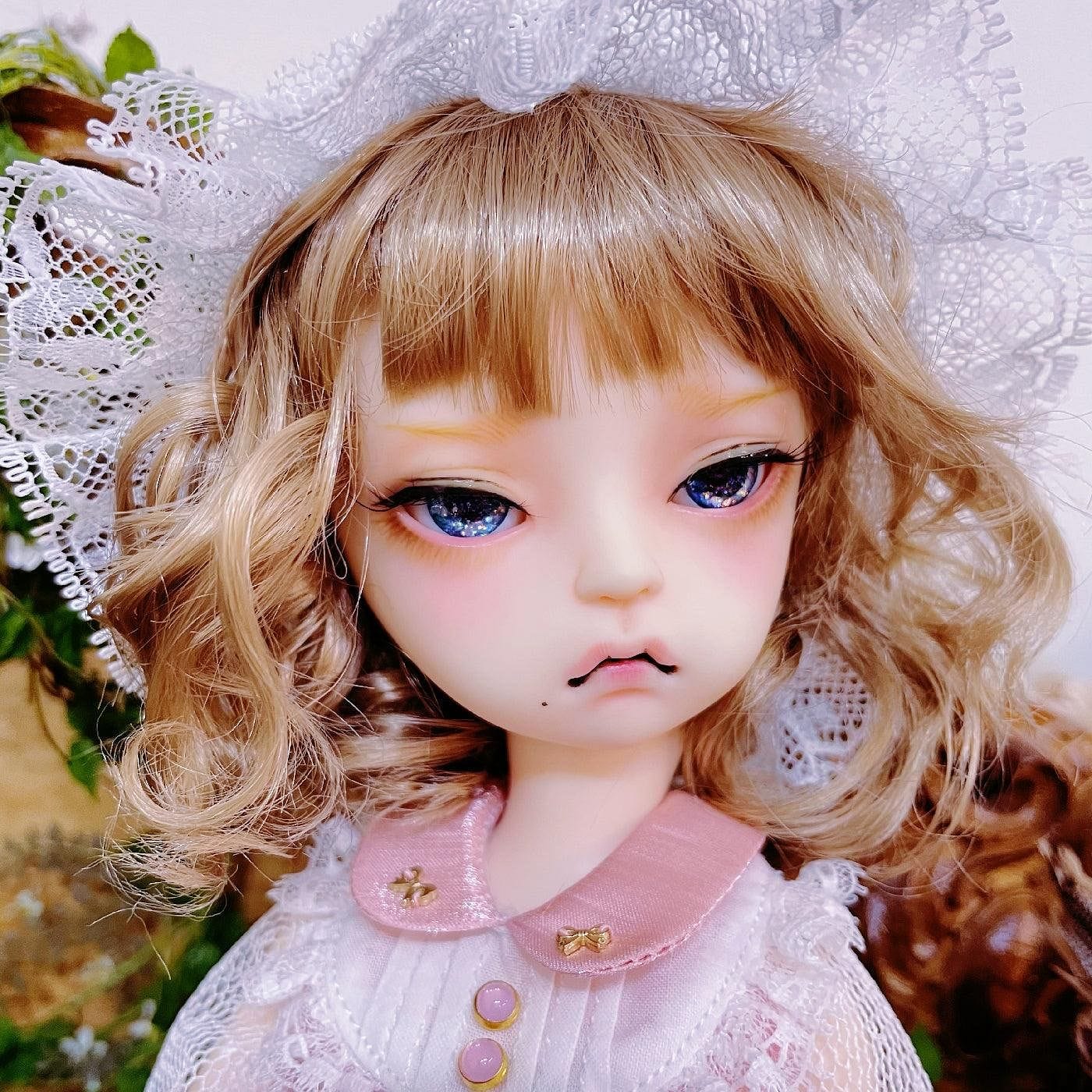 【Dear Lady】半樹脂閃眼 藍星雲 mm BJD MSD YoSD