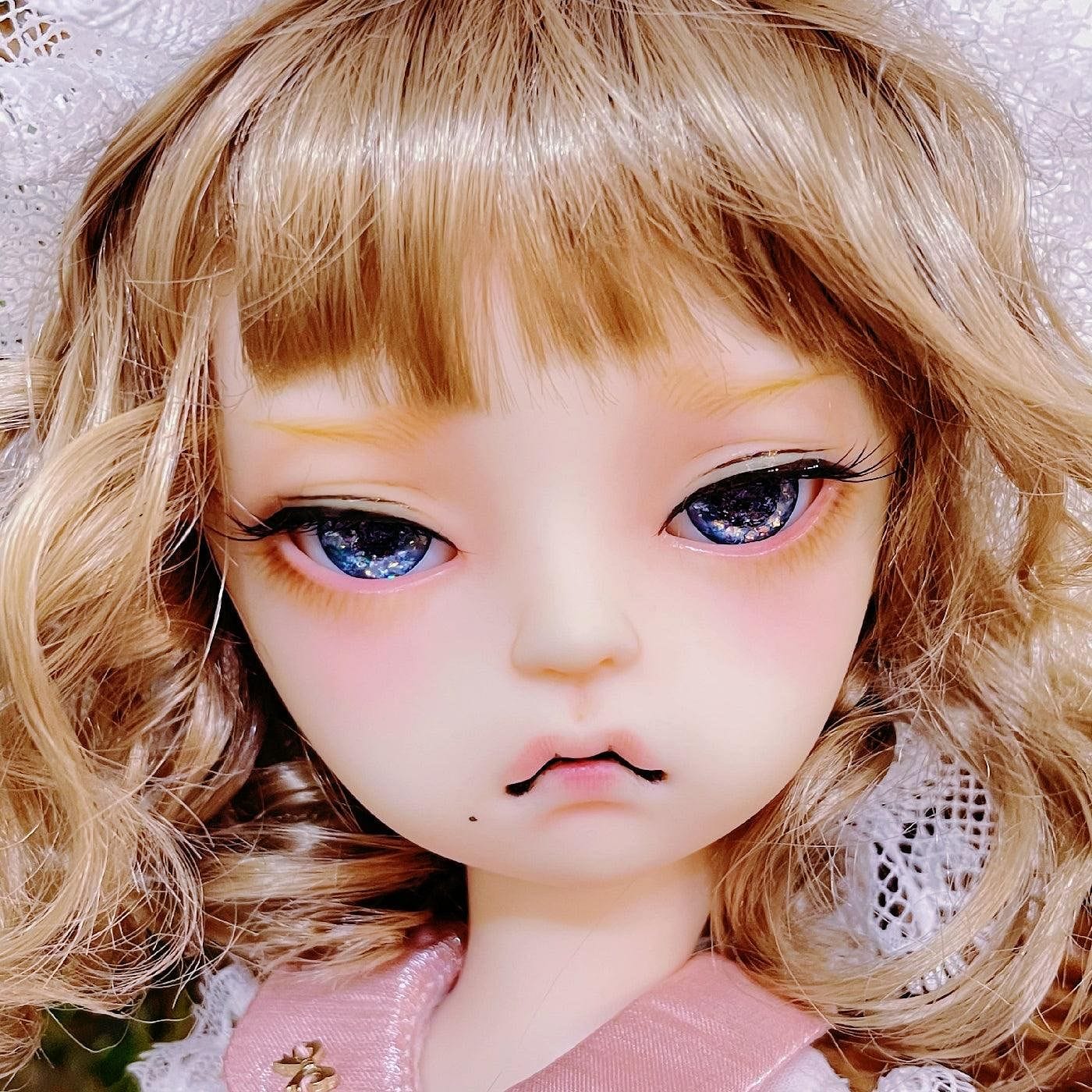 【Dear Lady】半樹脂閃眼 藍星雲 mm BJD MSD YoSD