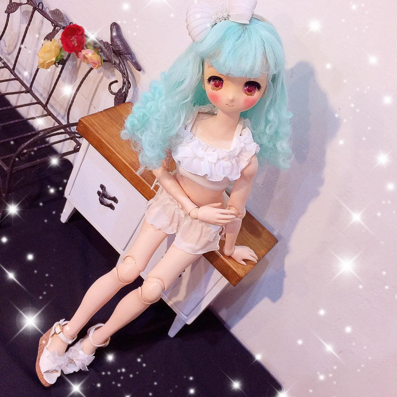 【Dollce】Chameleon Curl 娃用假髮 白群 藤色 BJD DD