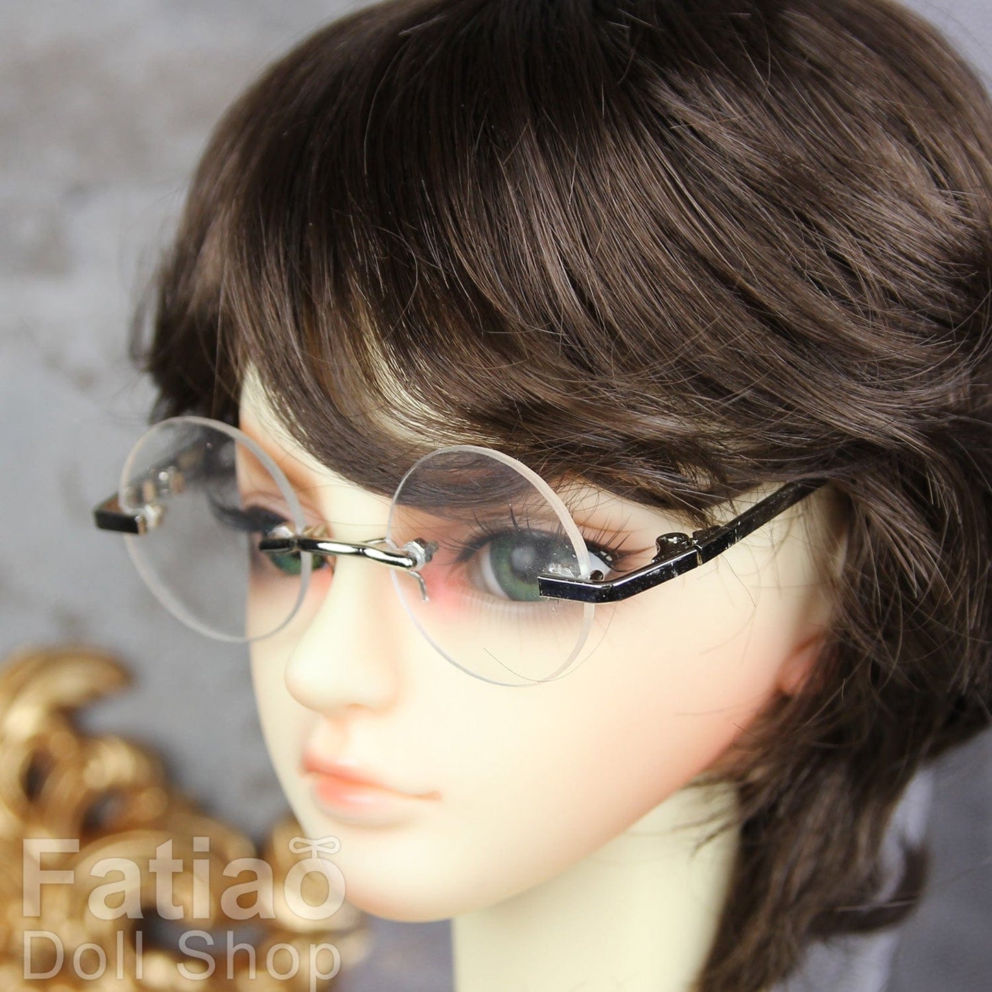 【Fataio Doll Shop】圓形無框眼鏡 / BJD 3分 SD DD MDD