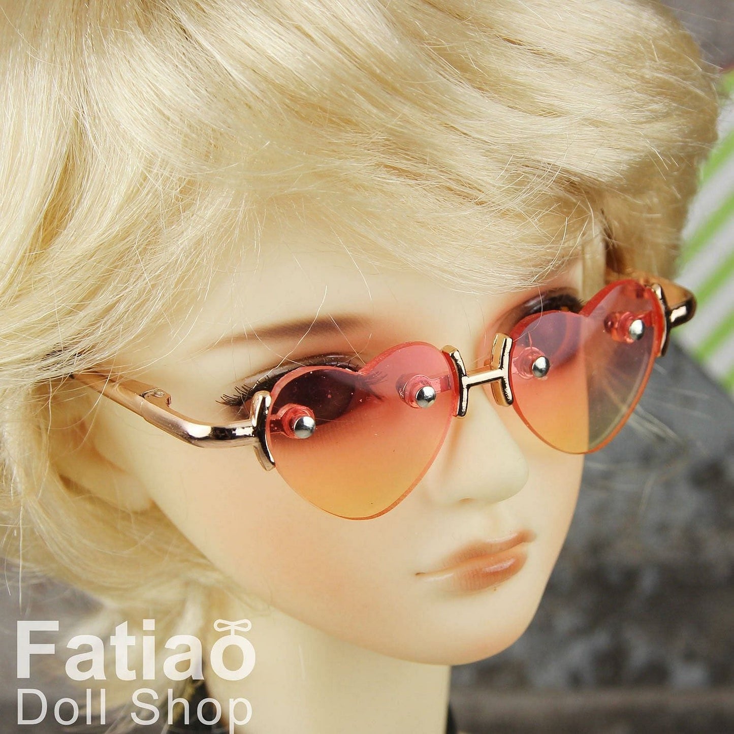 【Fataio Doll Shop】愛心墨鏡 BJD SD DD MDD